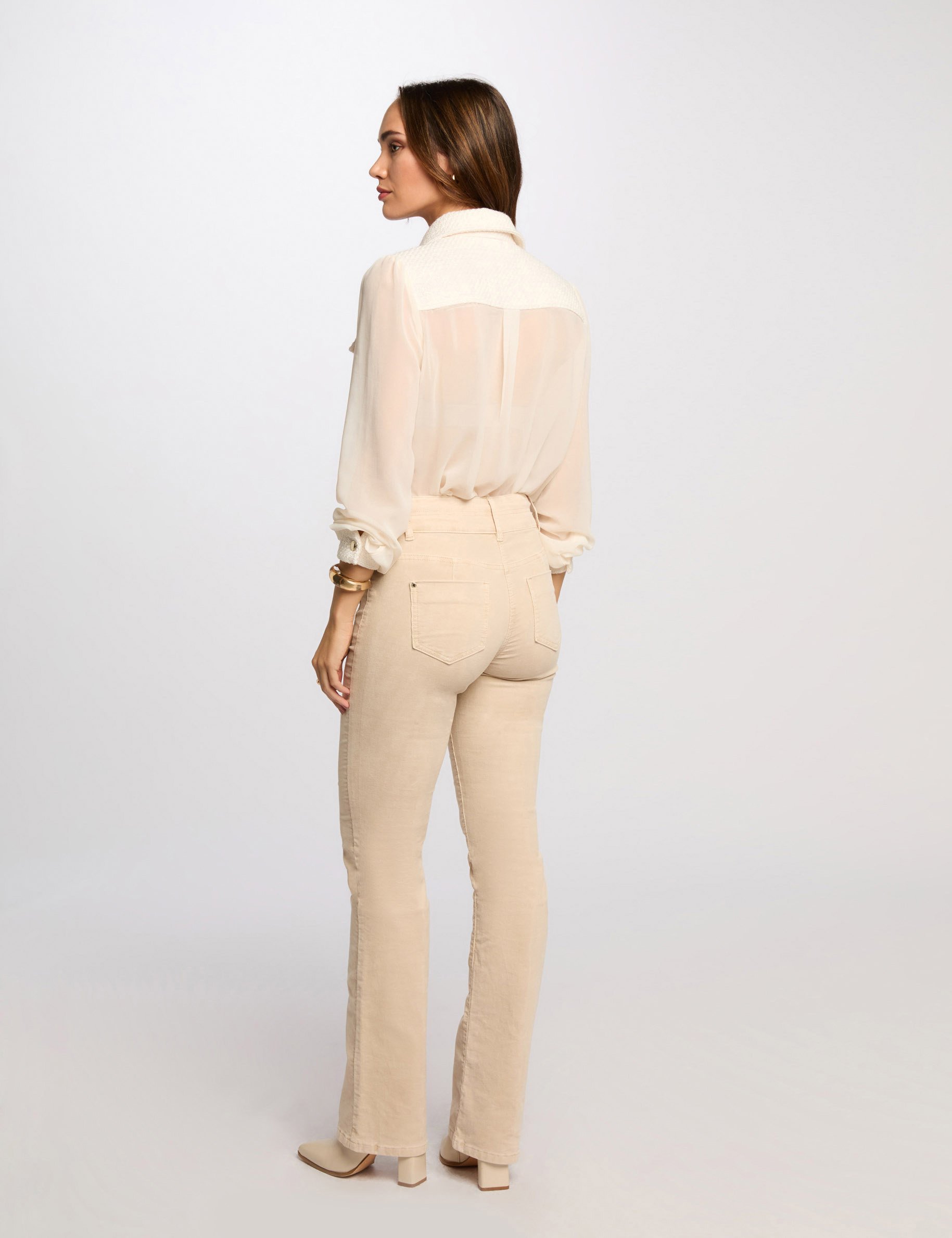 Long-sleeved shirt ivory women