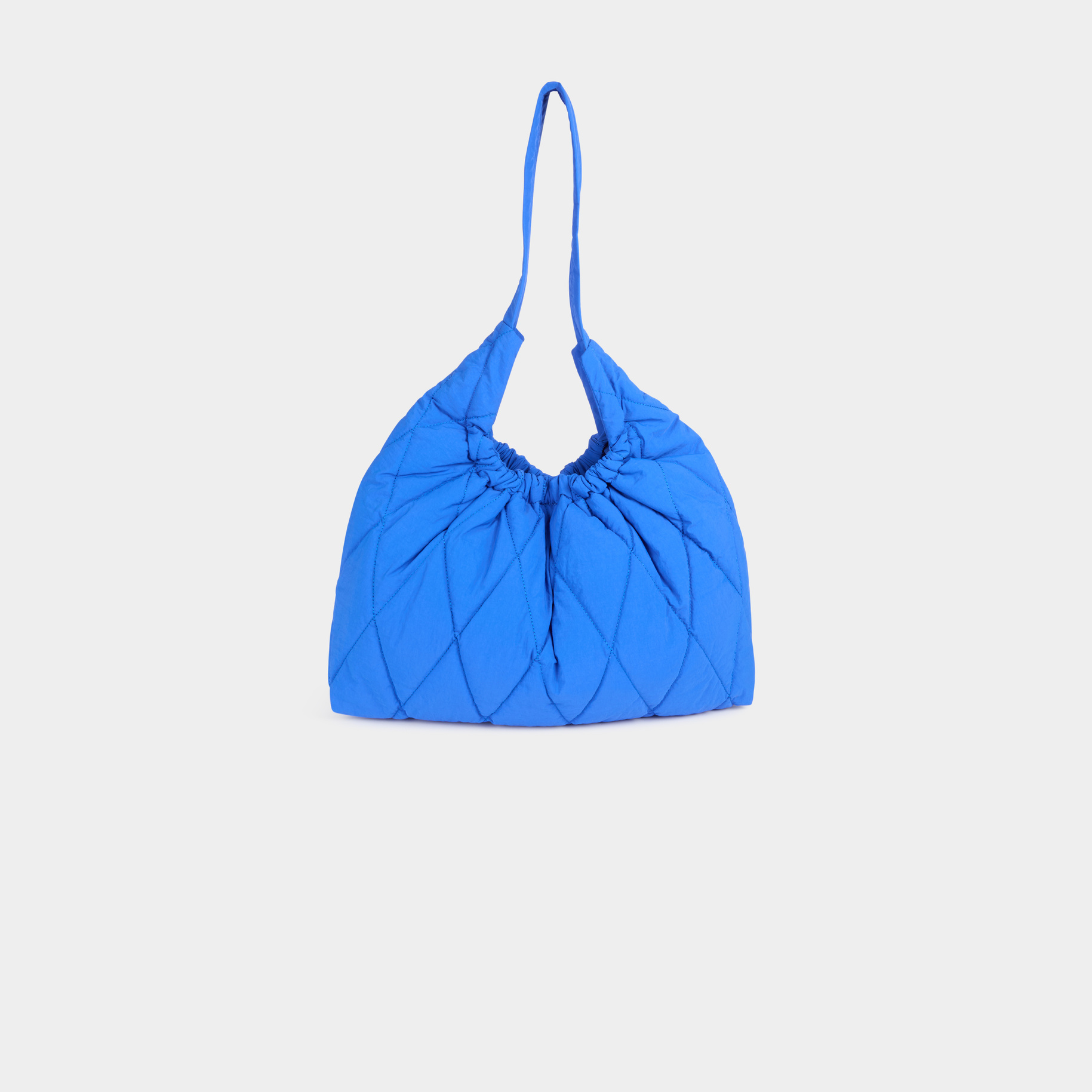 Quilted shoulder bag blue women