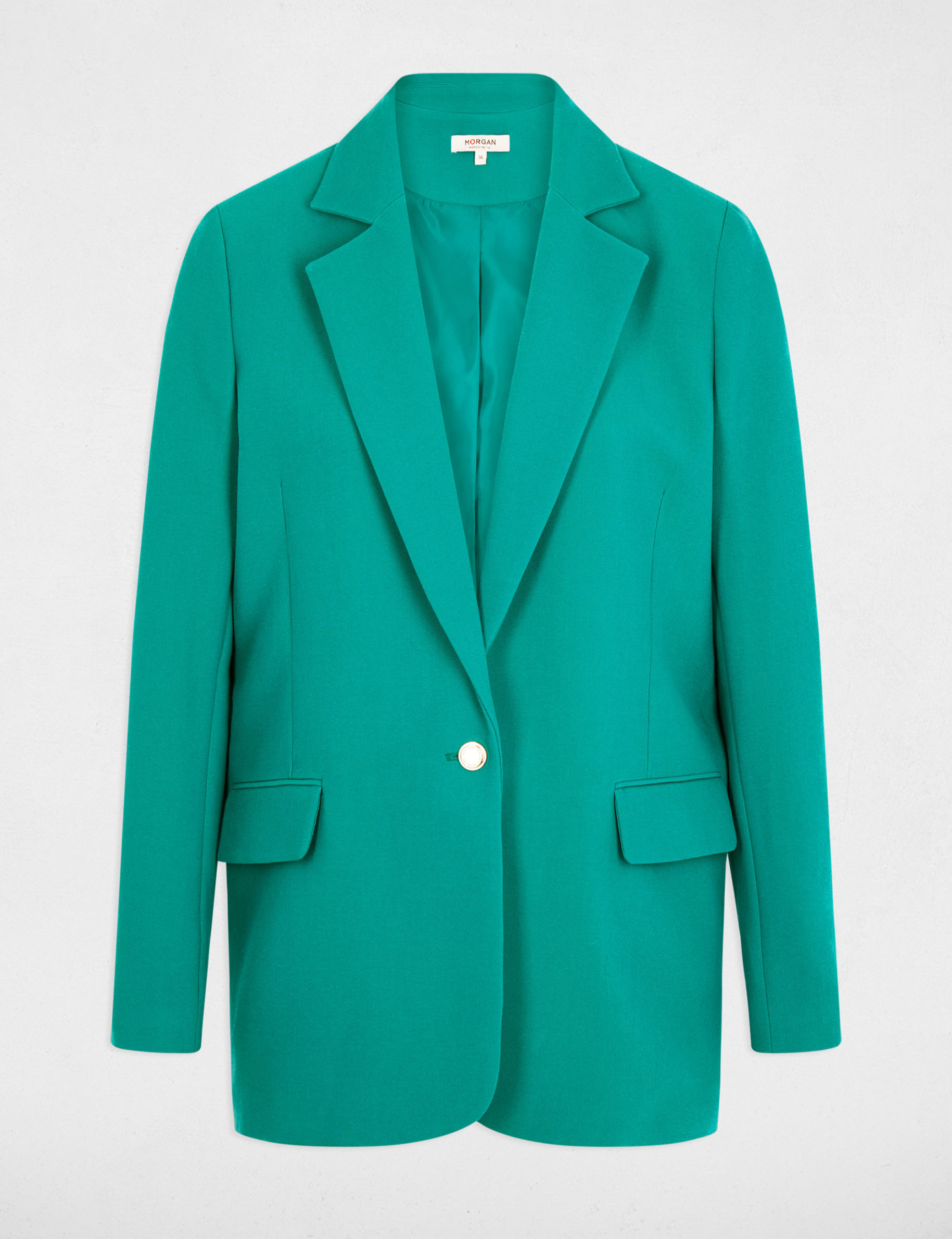 Blazer long sleeves mid-green women