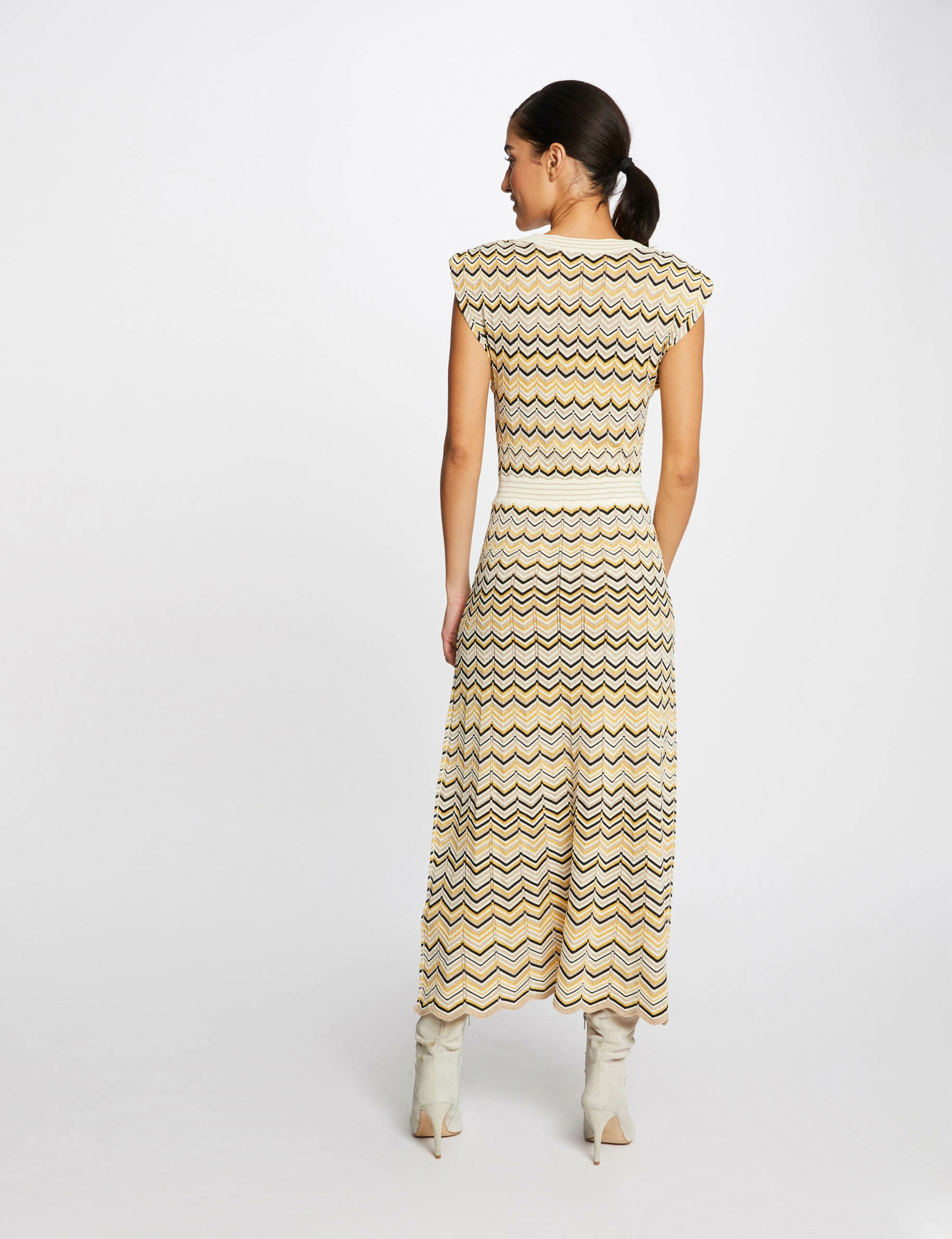 Maxi straight jumper dress straw yellow women