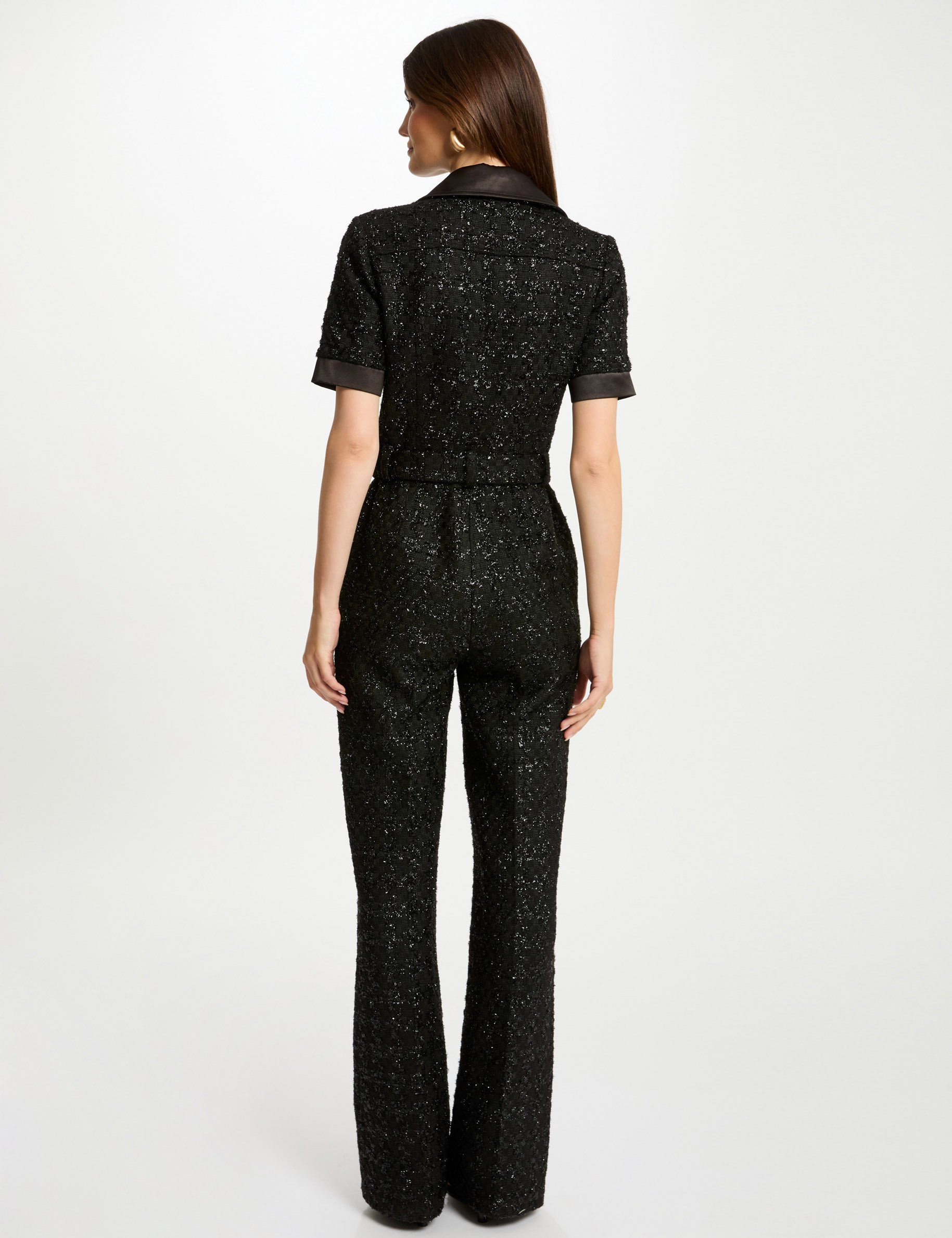 Tweed jumpsuit black women