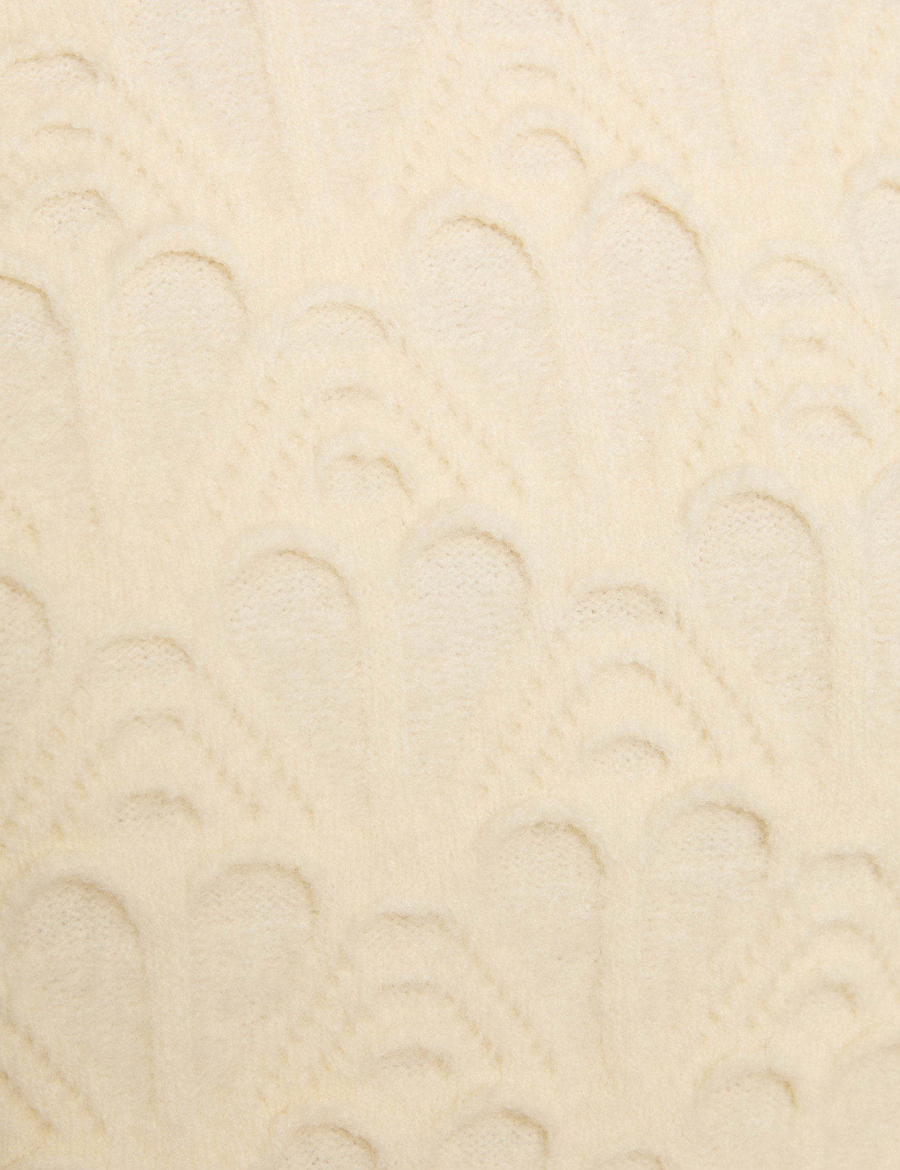 patterned round neck sweater ivory women null