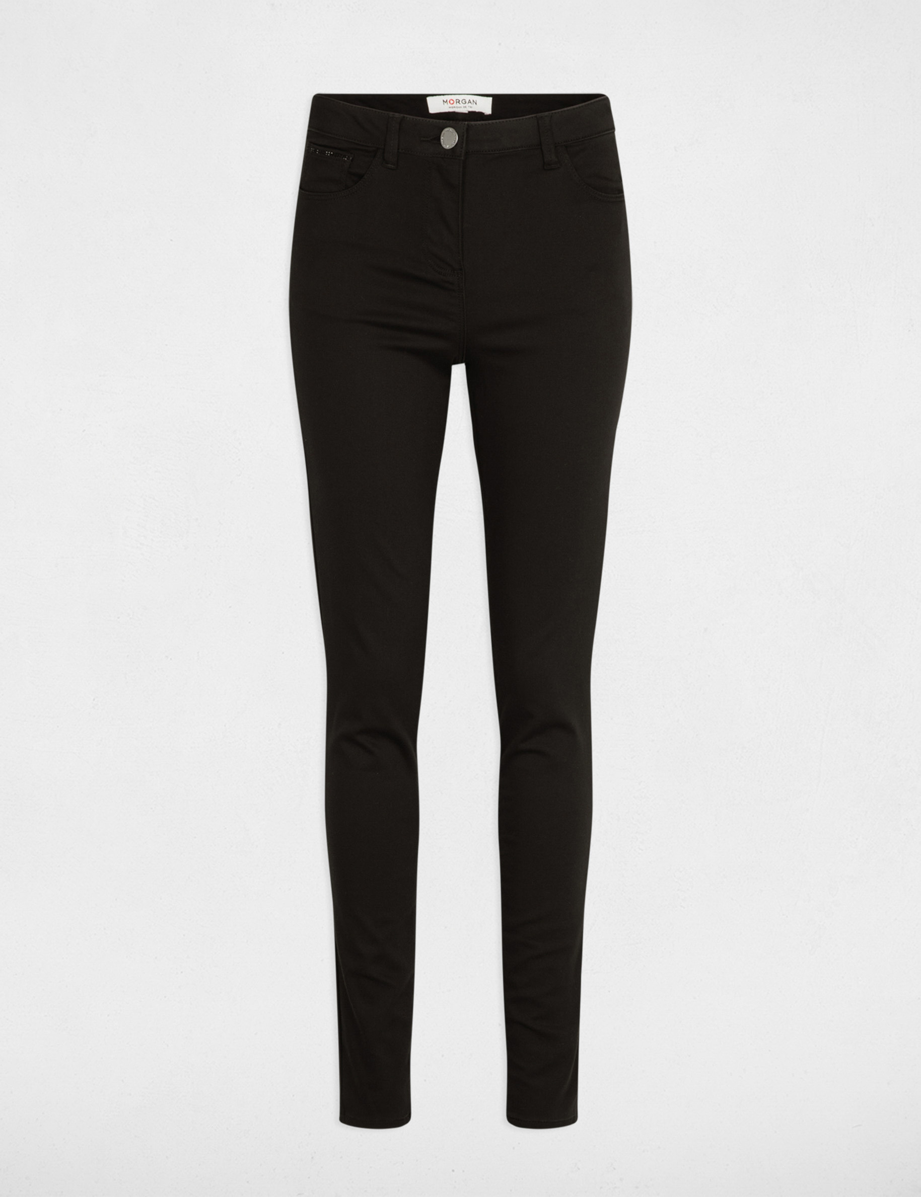 Skinny trousers rhinestones black women