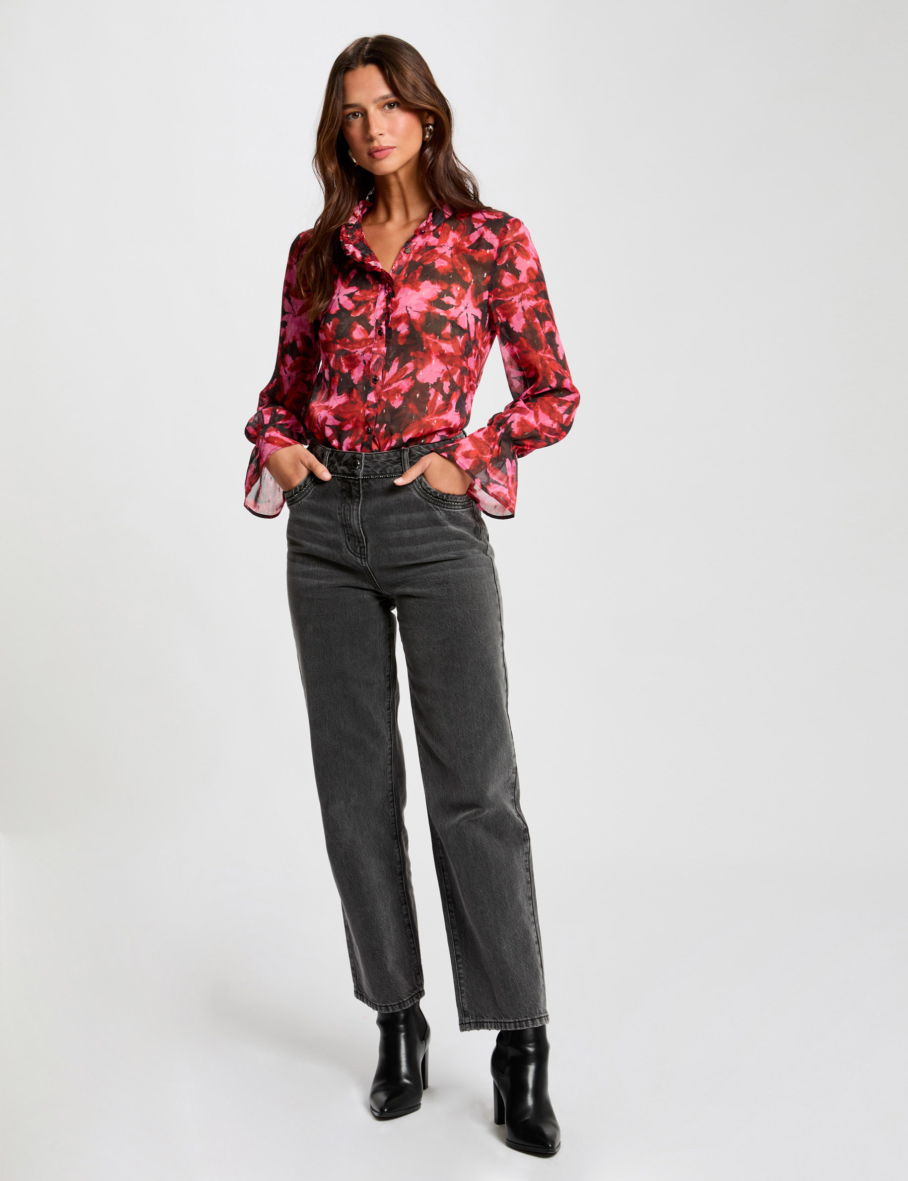 Long-sleeved shirt multicolored women