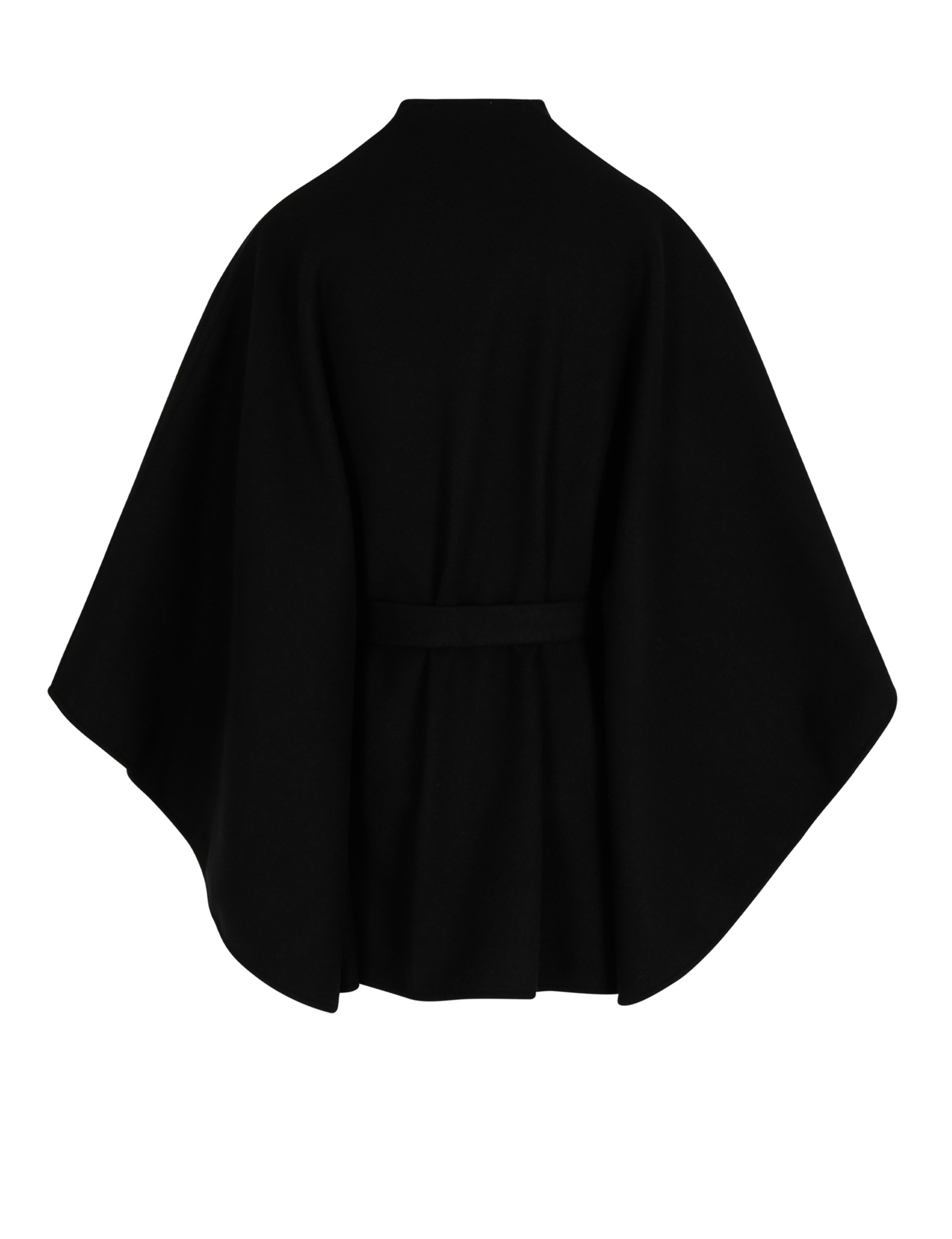 Cape ceinturée noir femme