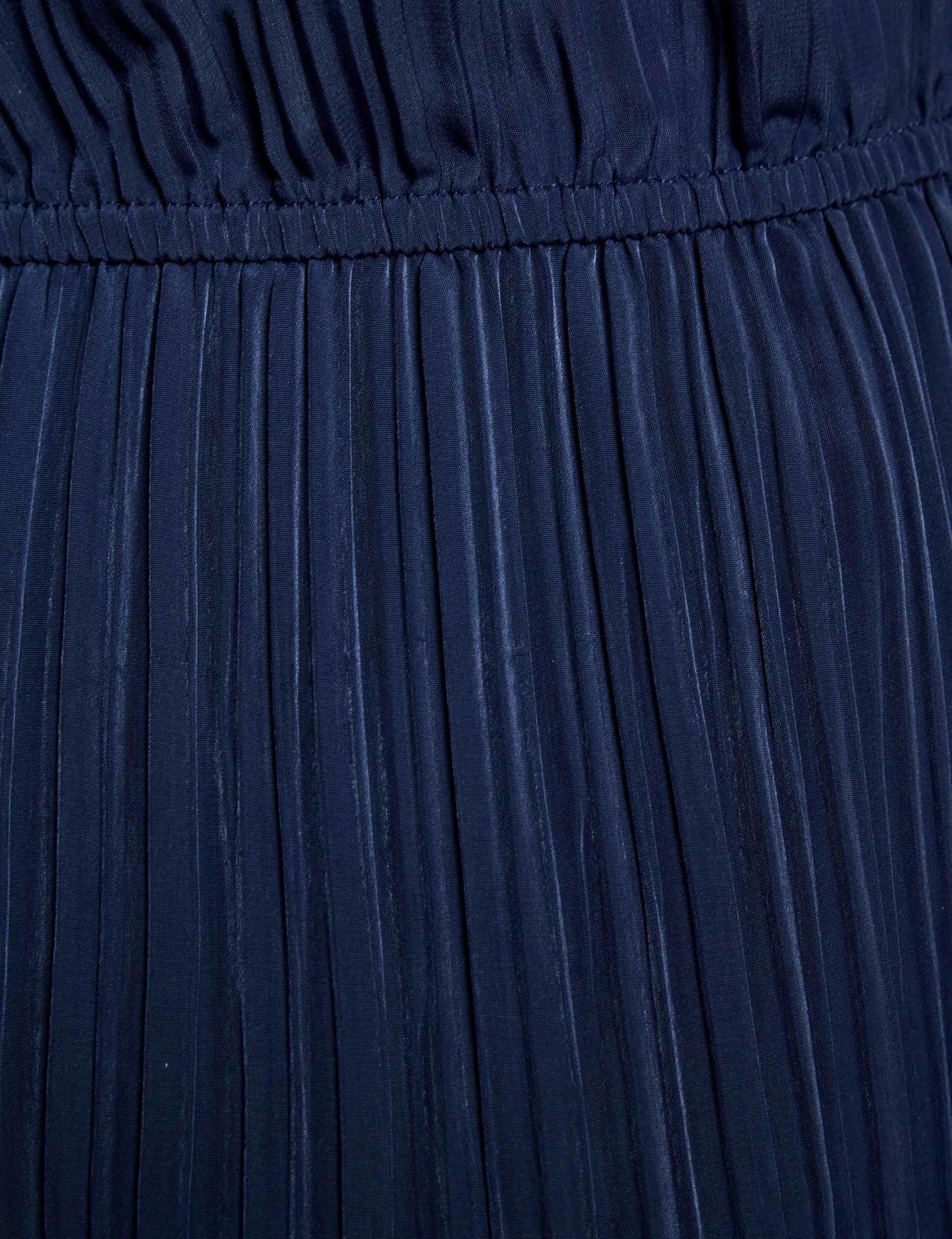 satin straight midi dress petroleum blue women null