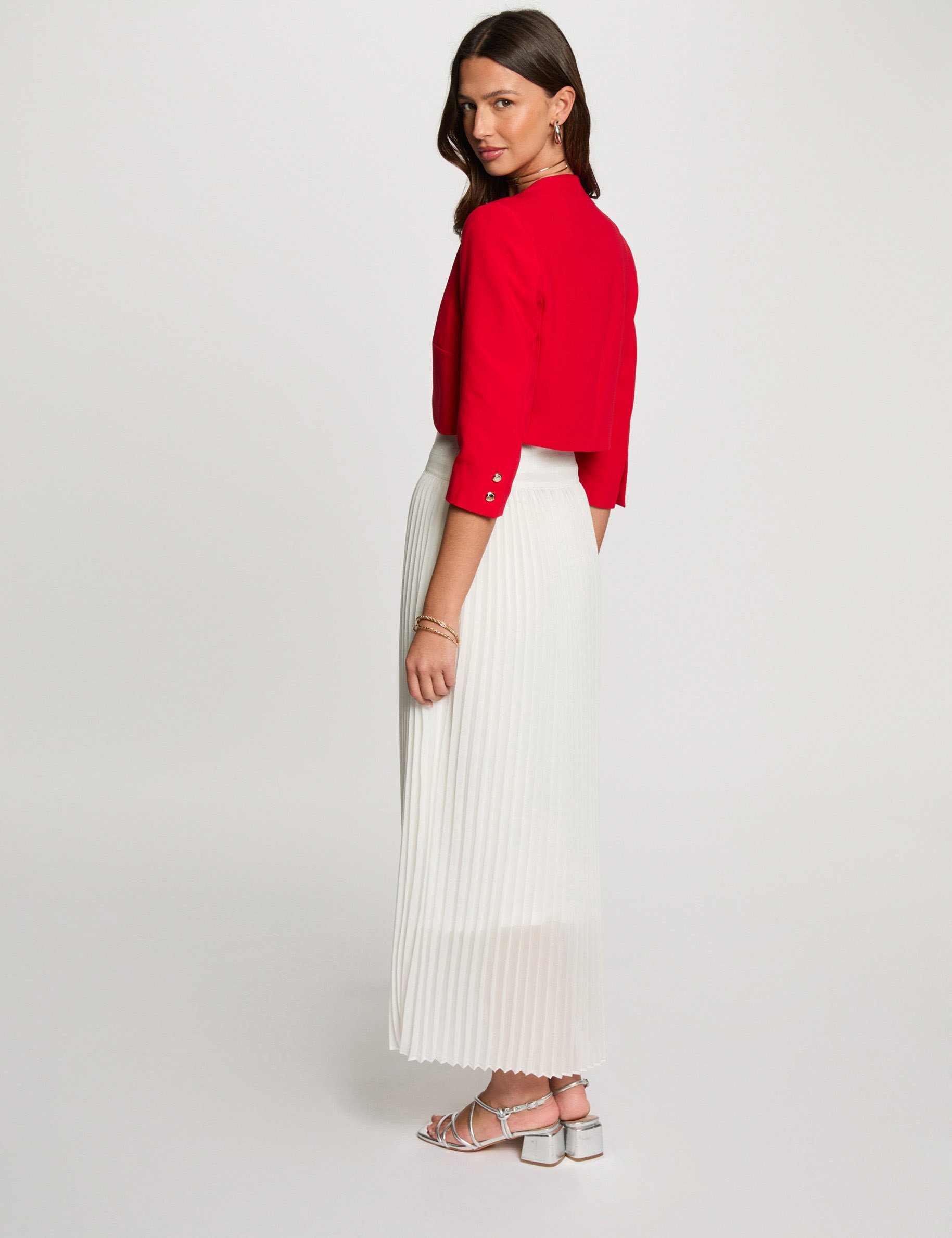 Straight jacket with 3/4-length sleeves red women