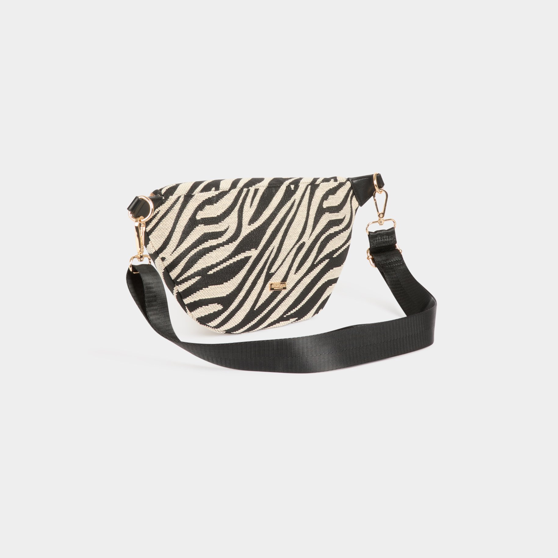 Sling bag zebra print ivory women