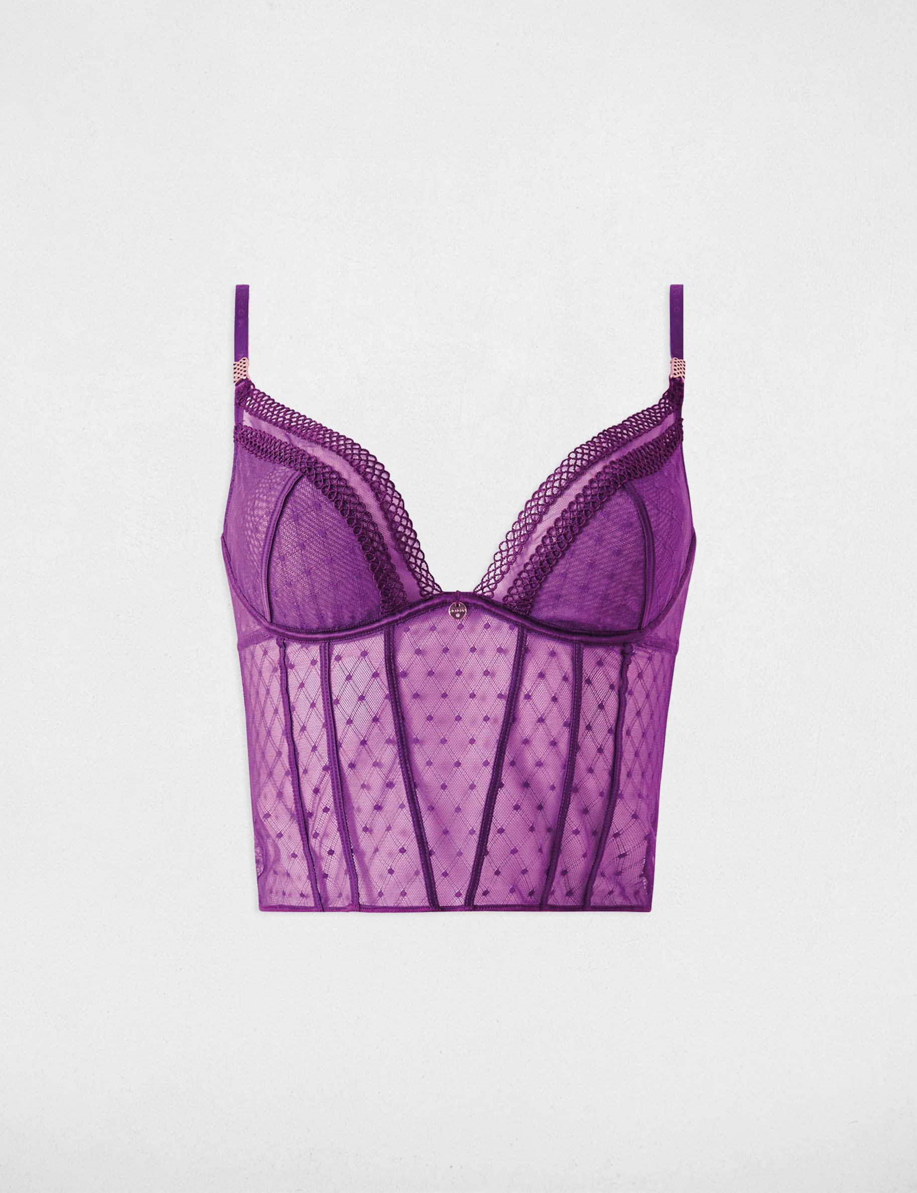 Corset with underwiring purple ladies'