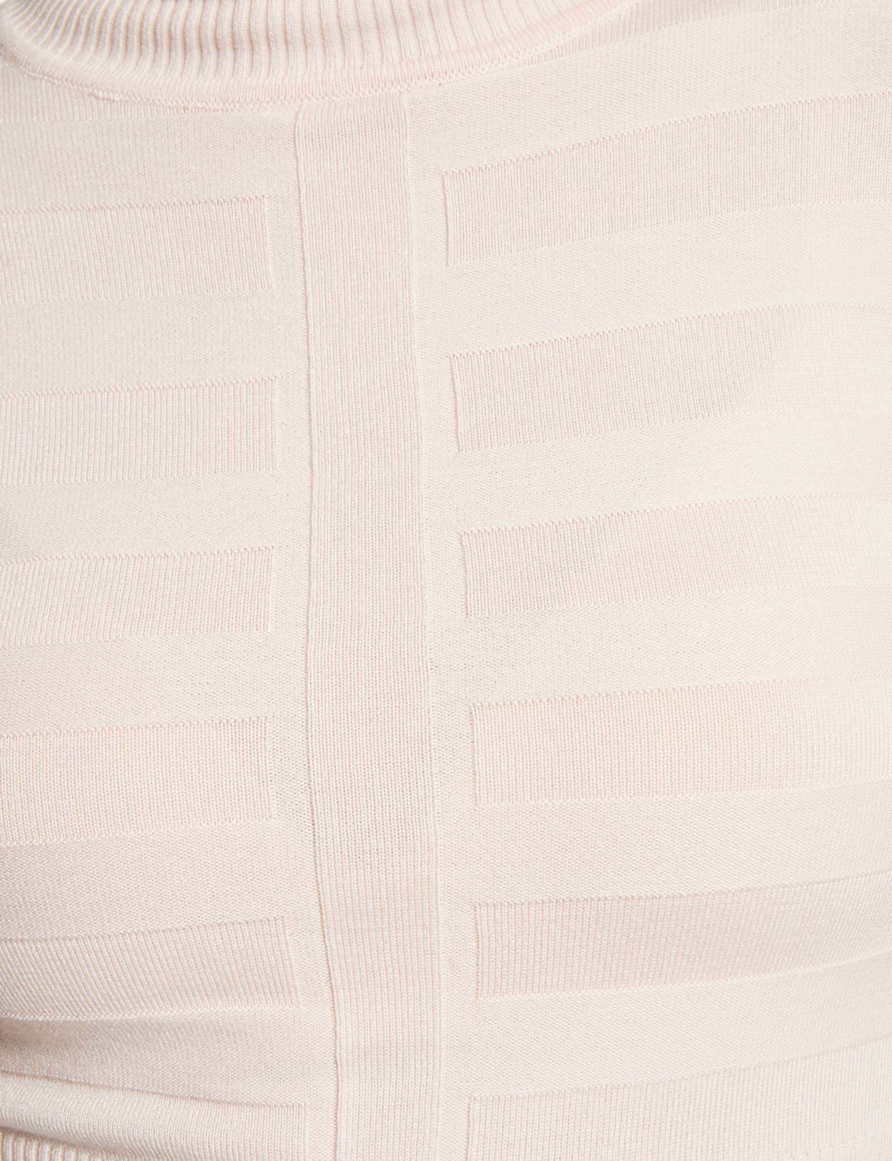 fitted high neck sweater pink women null