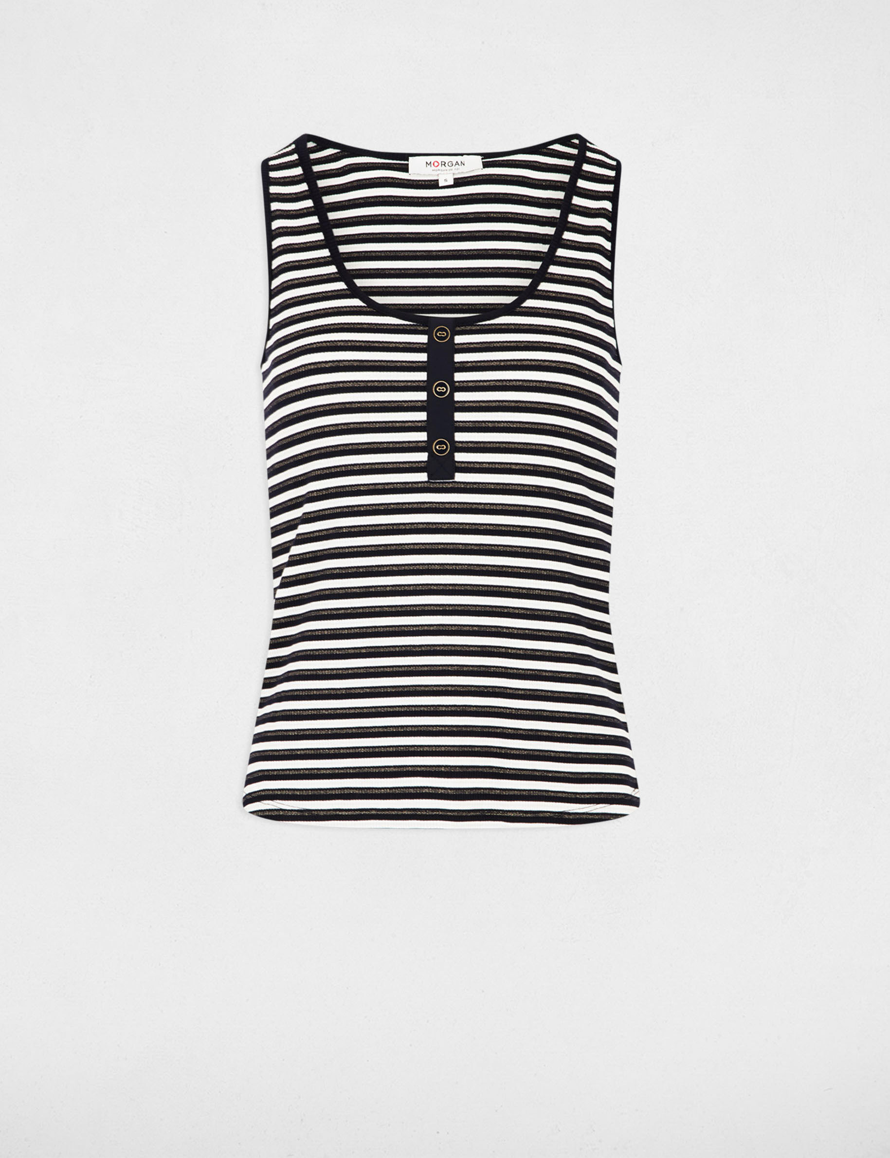 Striped sleeveless vest top white women