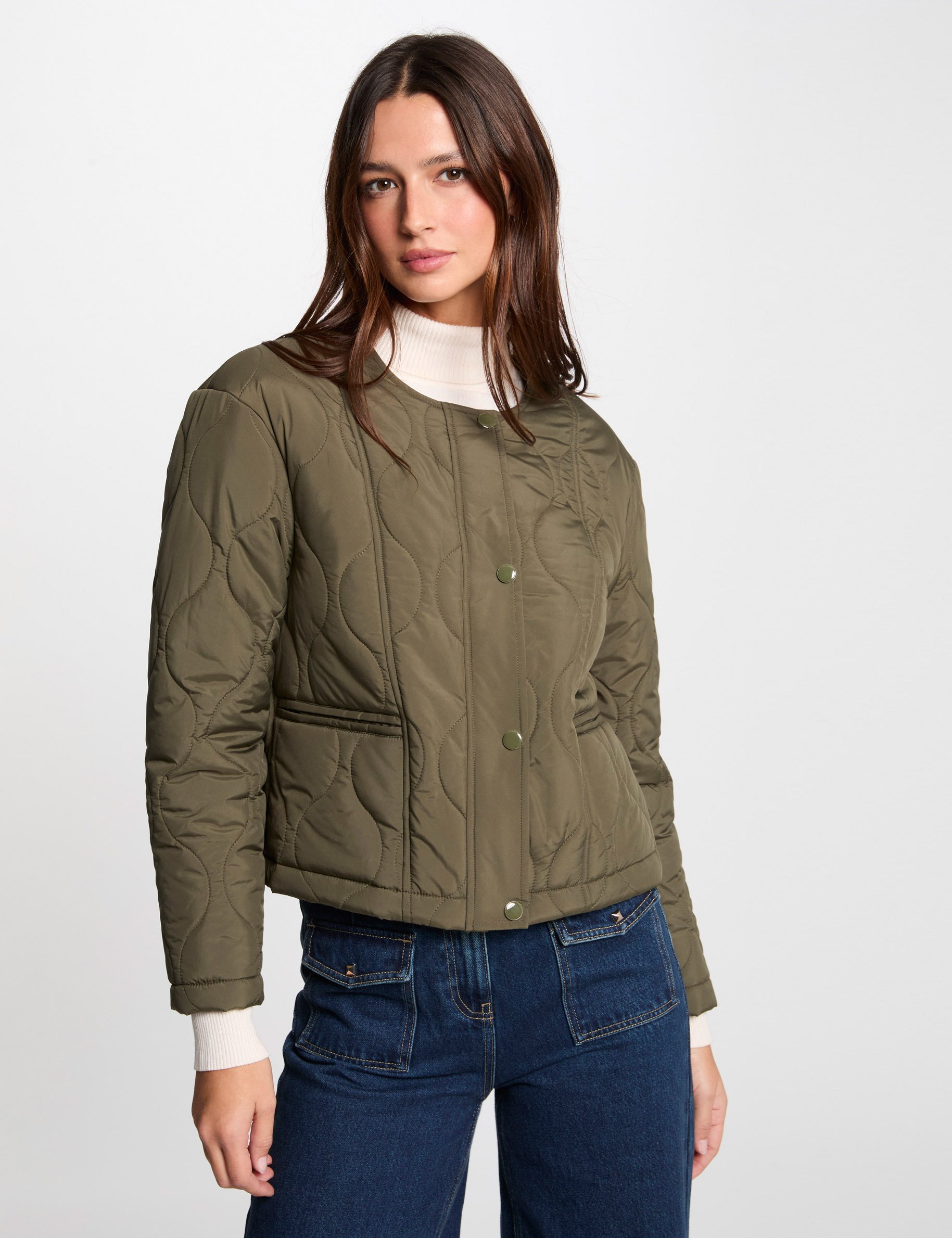 Short green jacket womens online