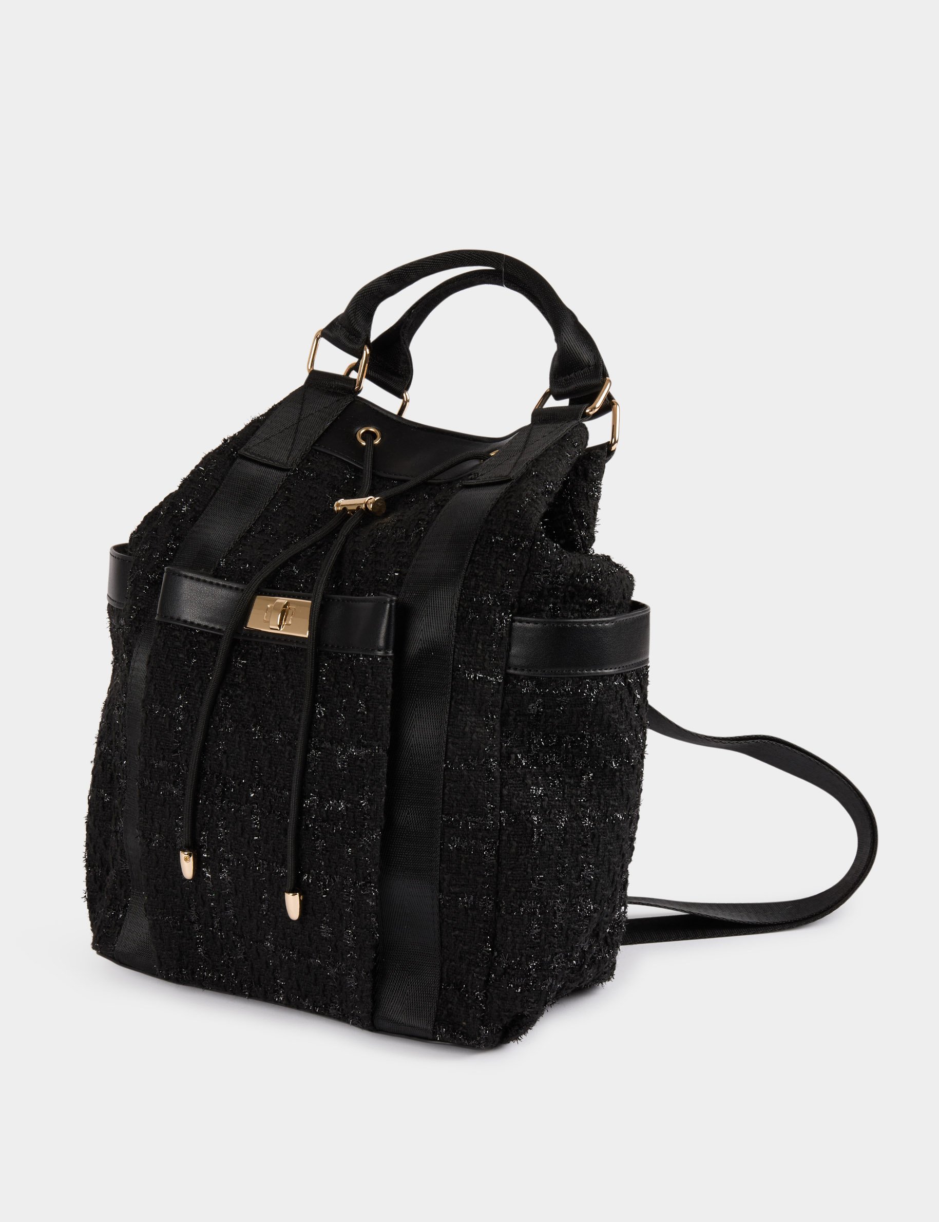 Tweed backpack black women