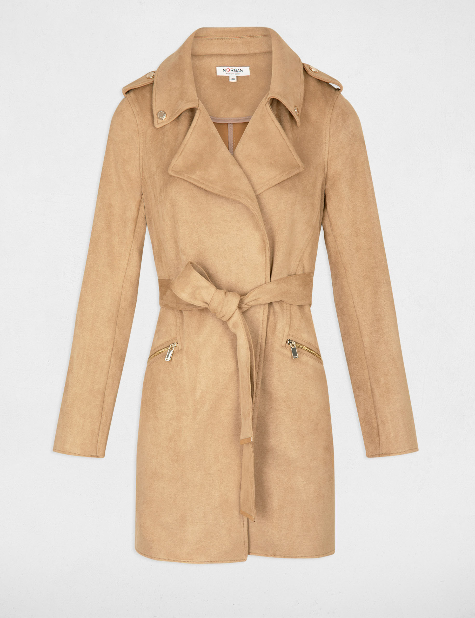 Ladies long suede coats best sale