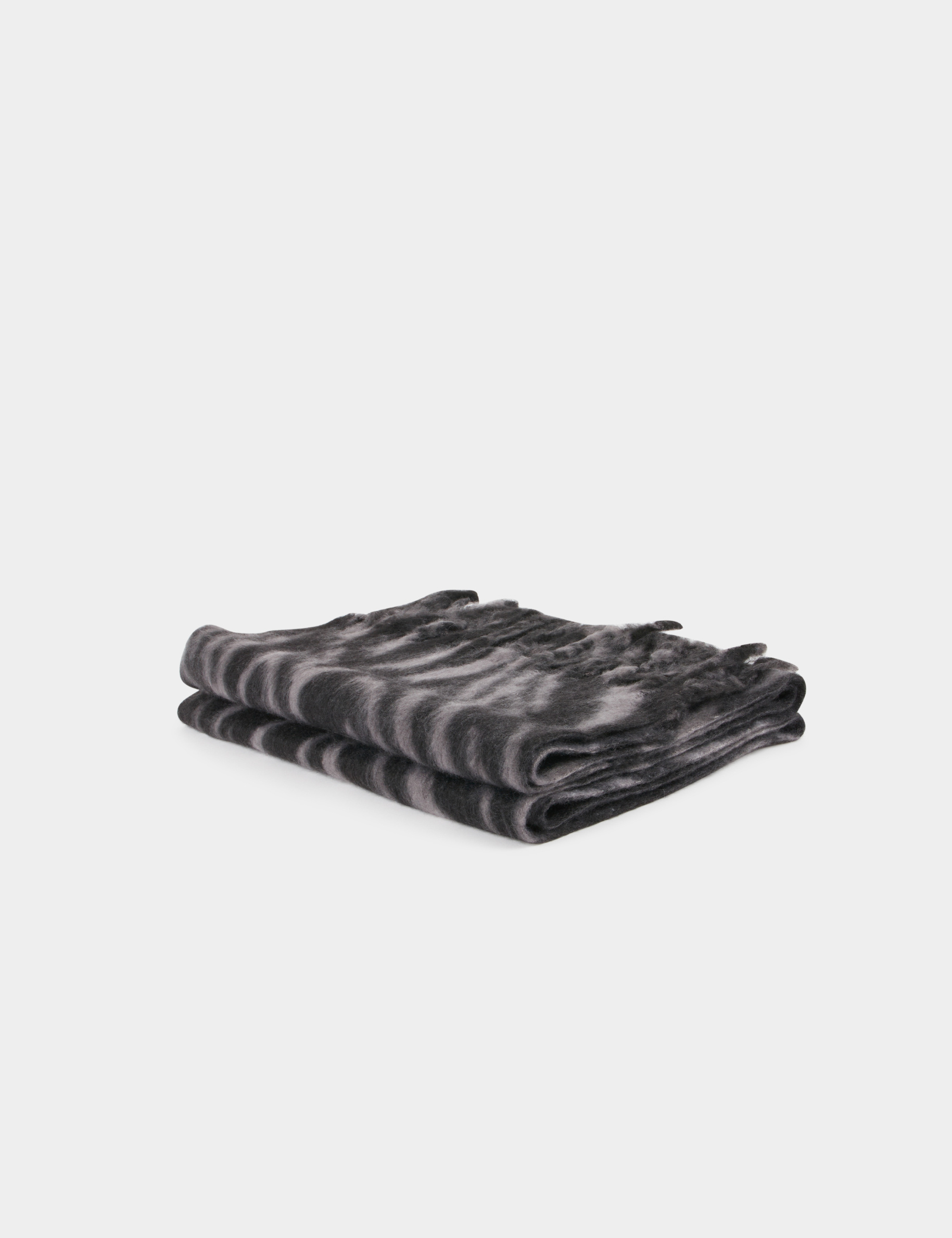 Scarf with zebra print mid-grey women