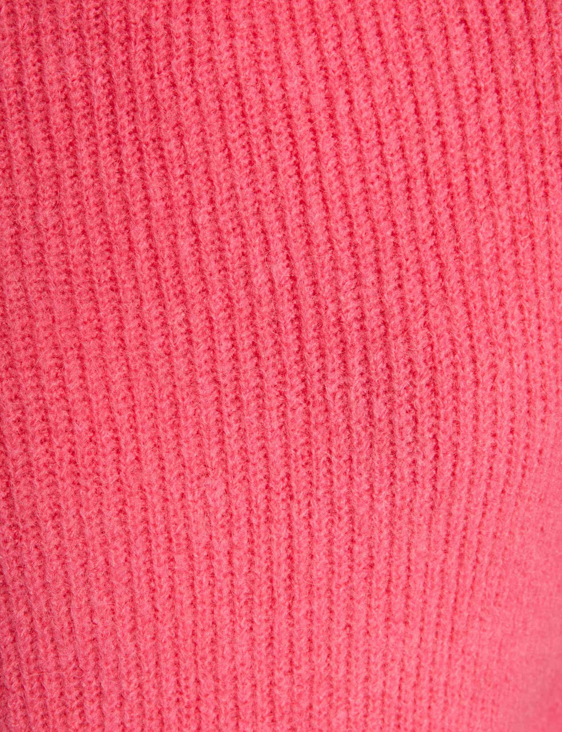 jumper with round neck fuchsia pink women null