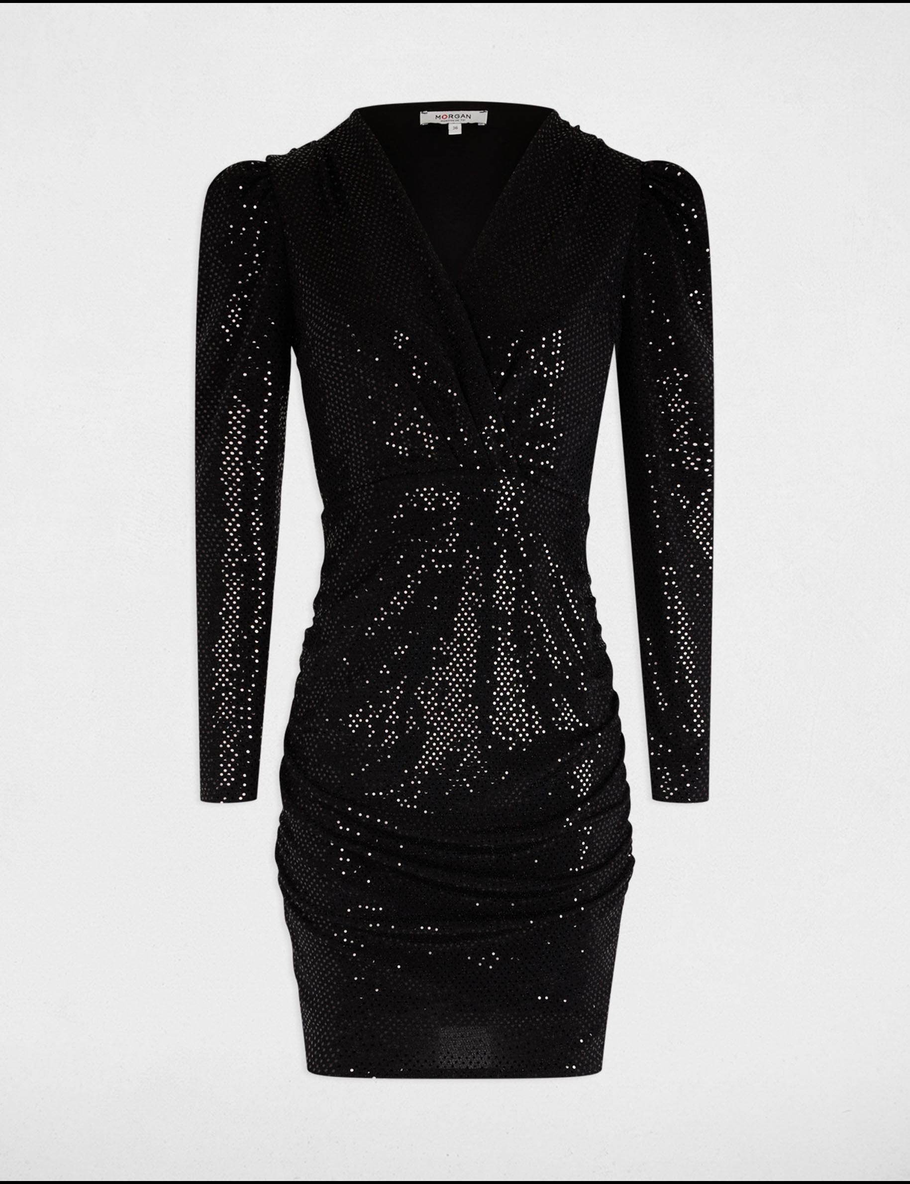 Fitted dress with sequins black women