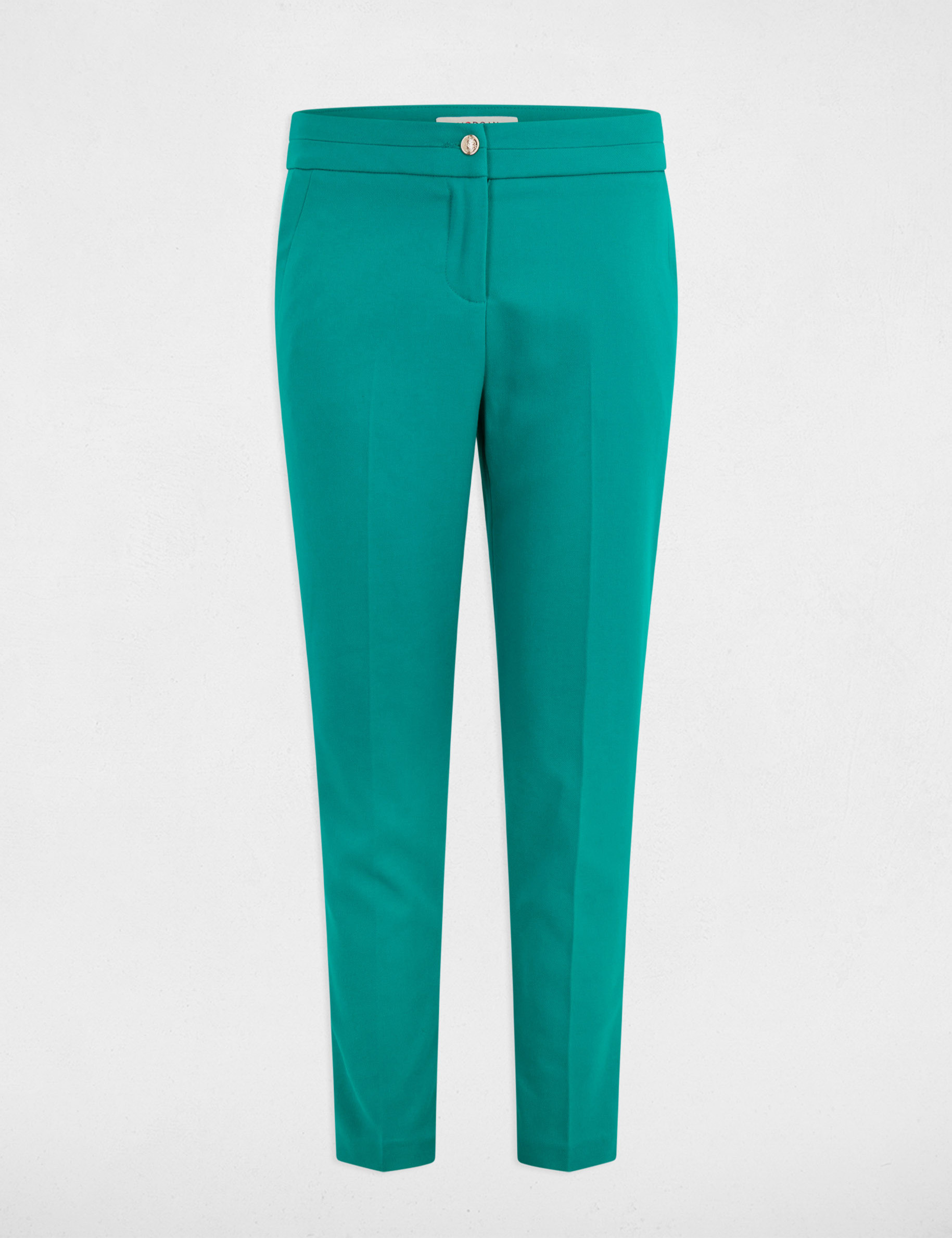 Cropped cigarette trousers turquoise blue women