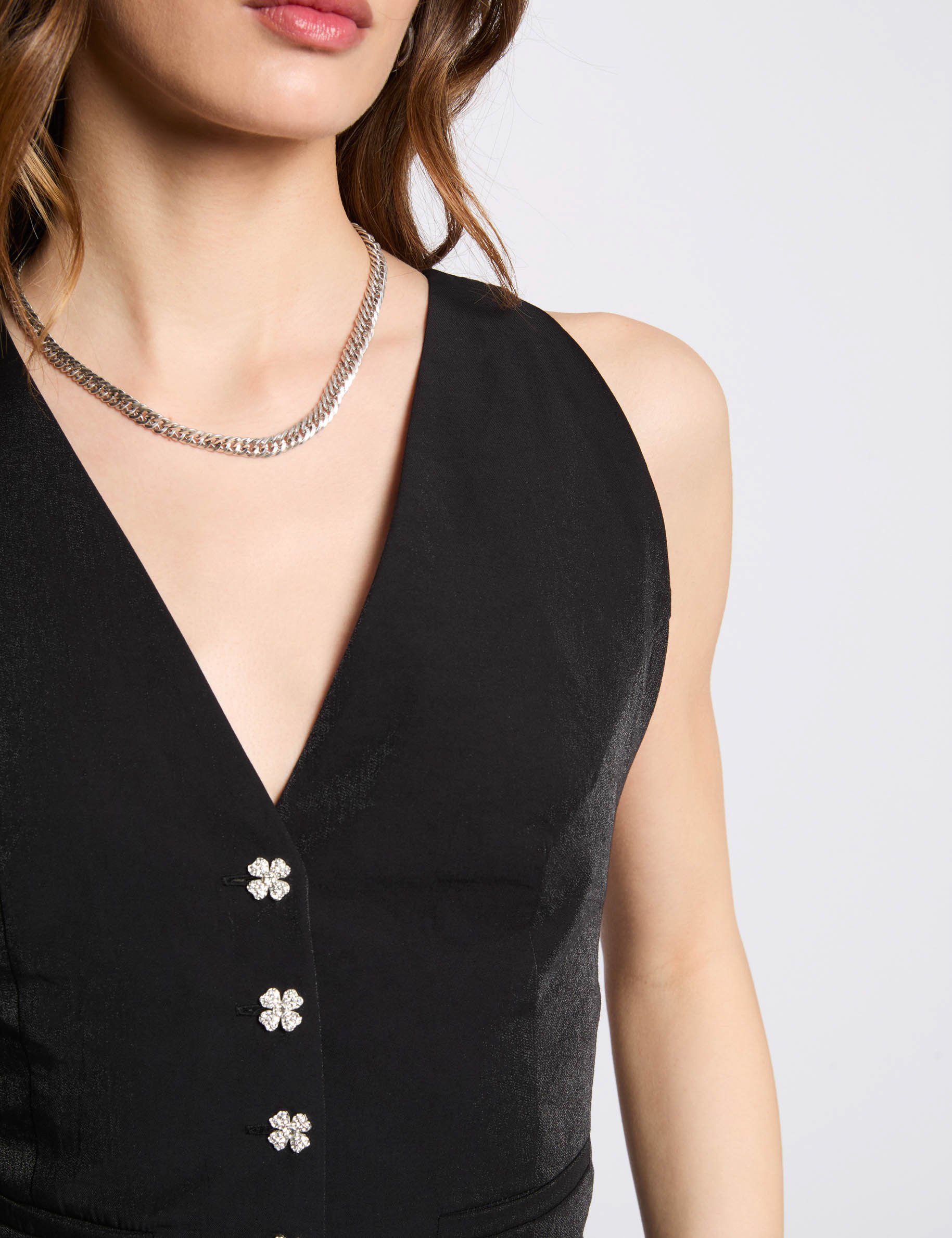 sleeveless cardigan black women Sleeveless cardigan black women