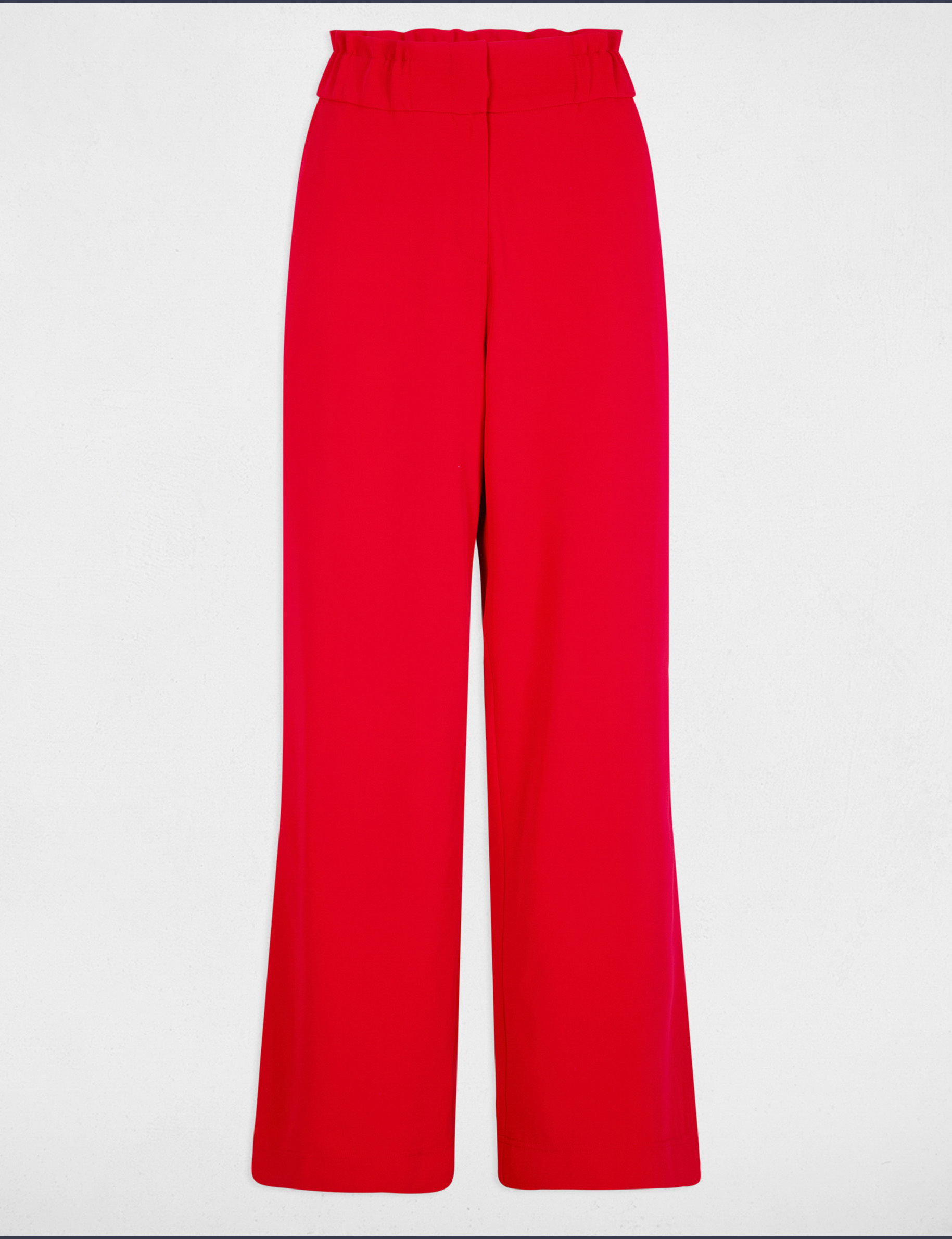 Wide leg trousers red women