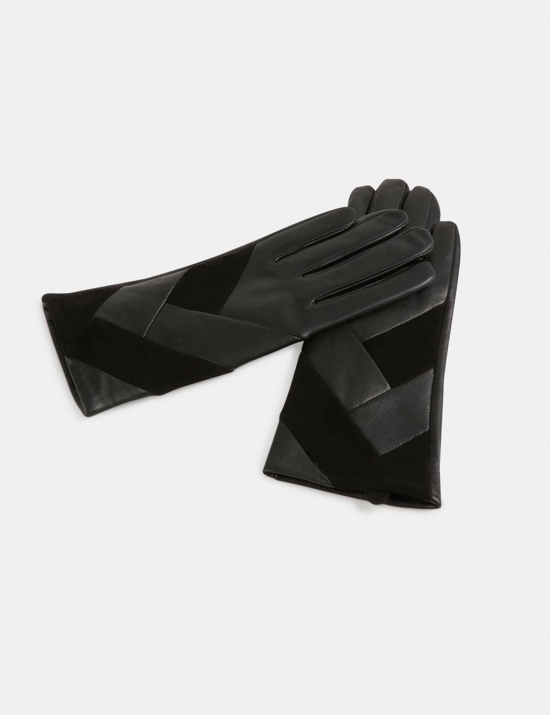 Leather gloves black ladies' | Morgan