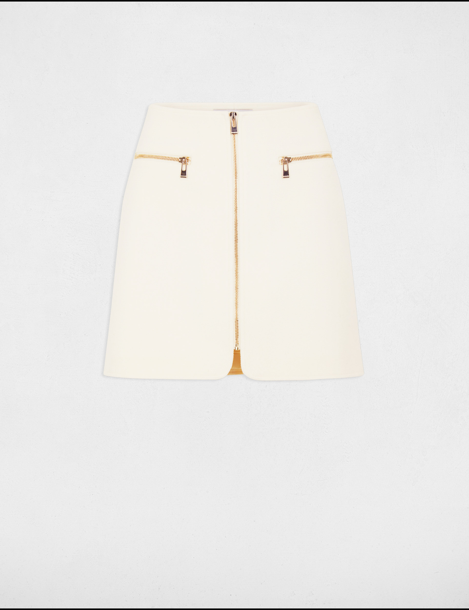 Straight zipped skirt white women