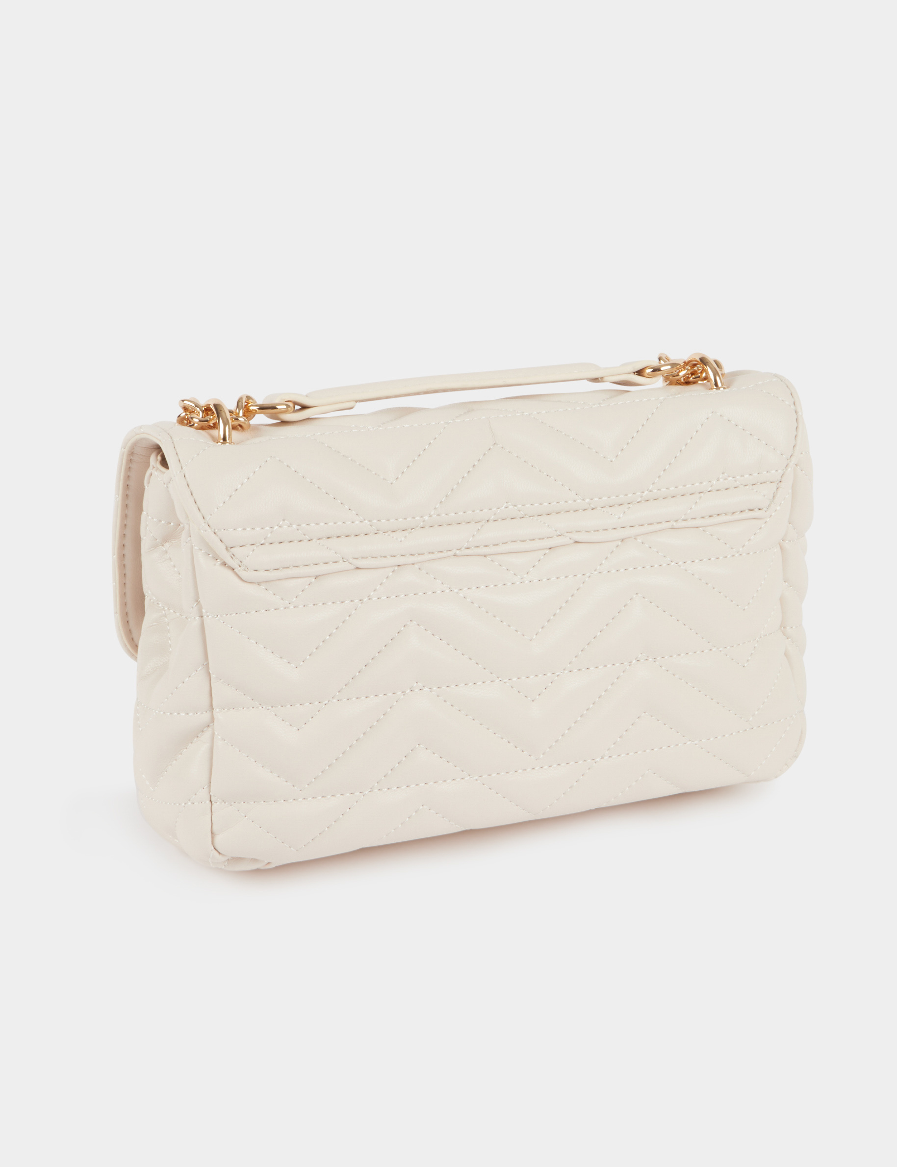 Quilted bag with M buckle ivory women