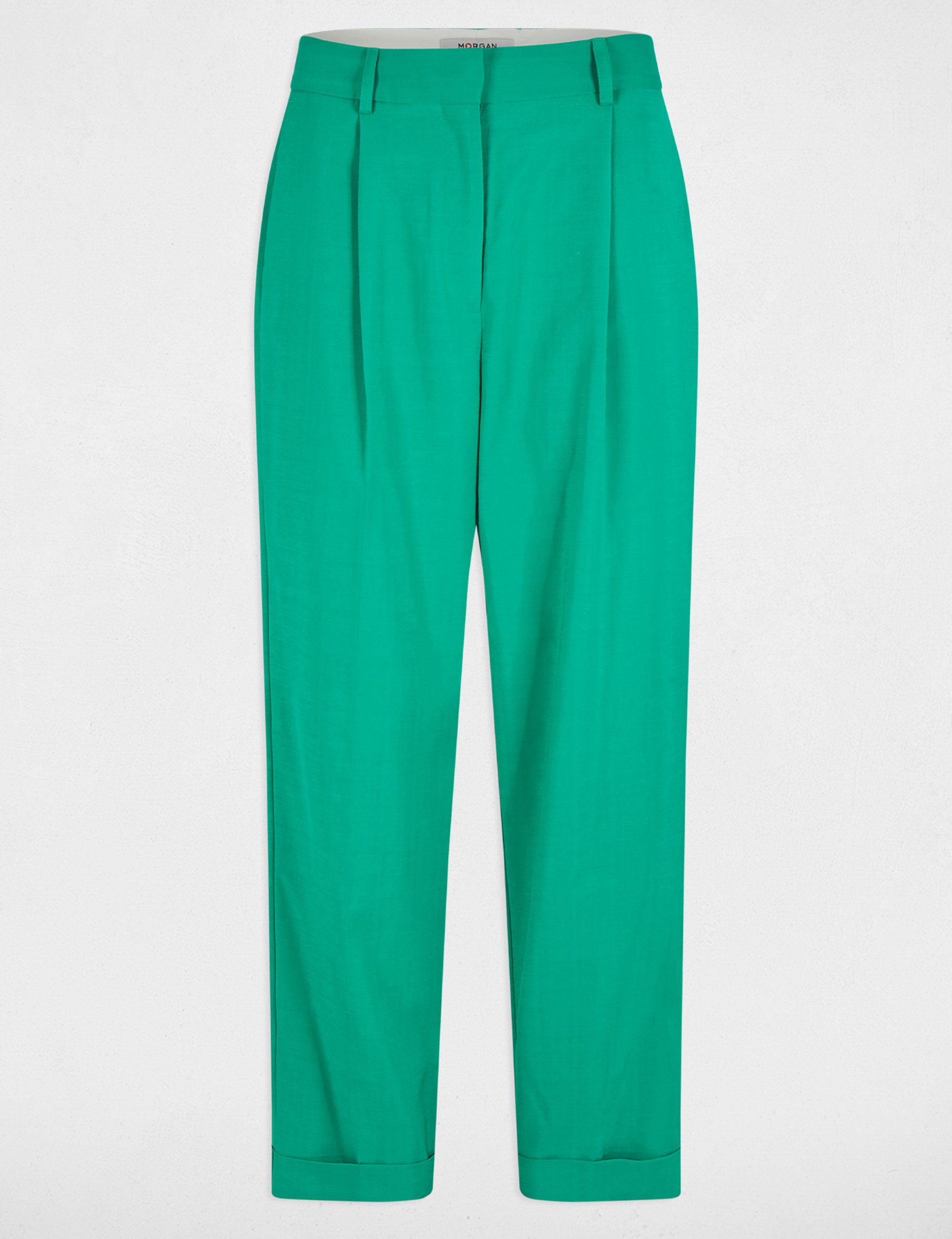 straight trousers with darts emerald green women Straight trousers with darts emerald green women