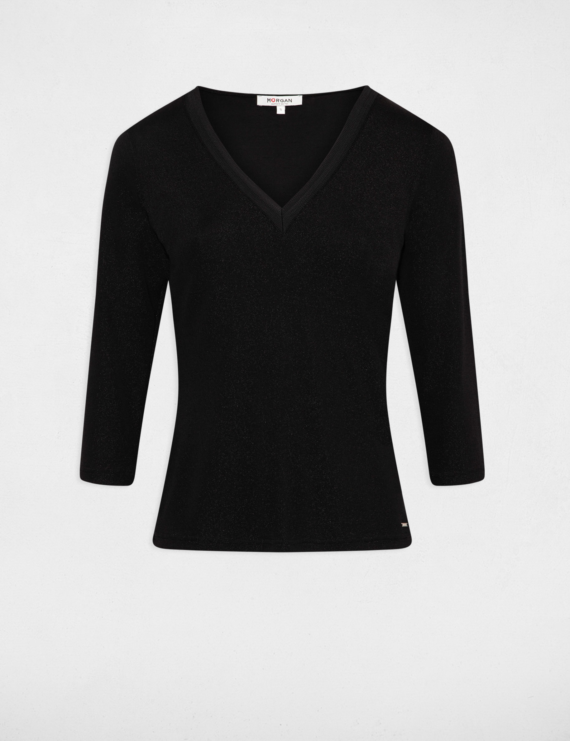 3/4-length sleeved t-shirt black women