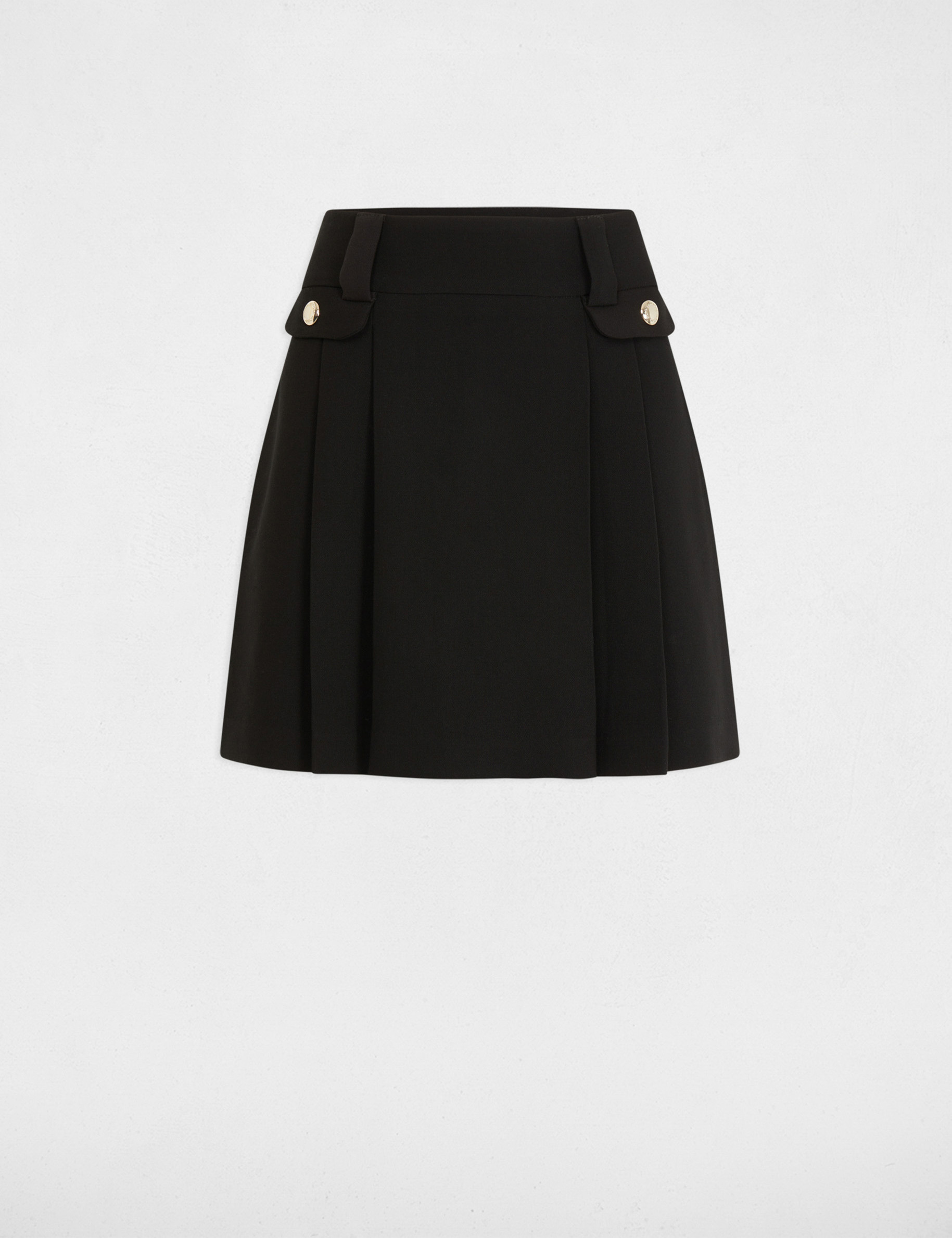 Mini skirt with pleats black women