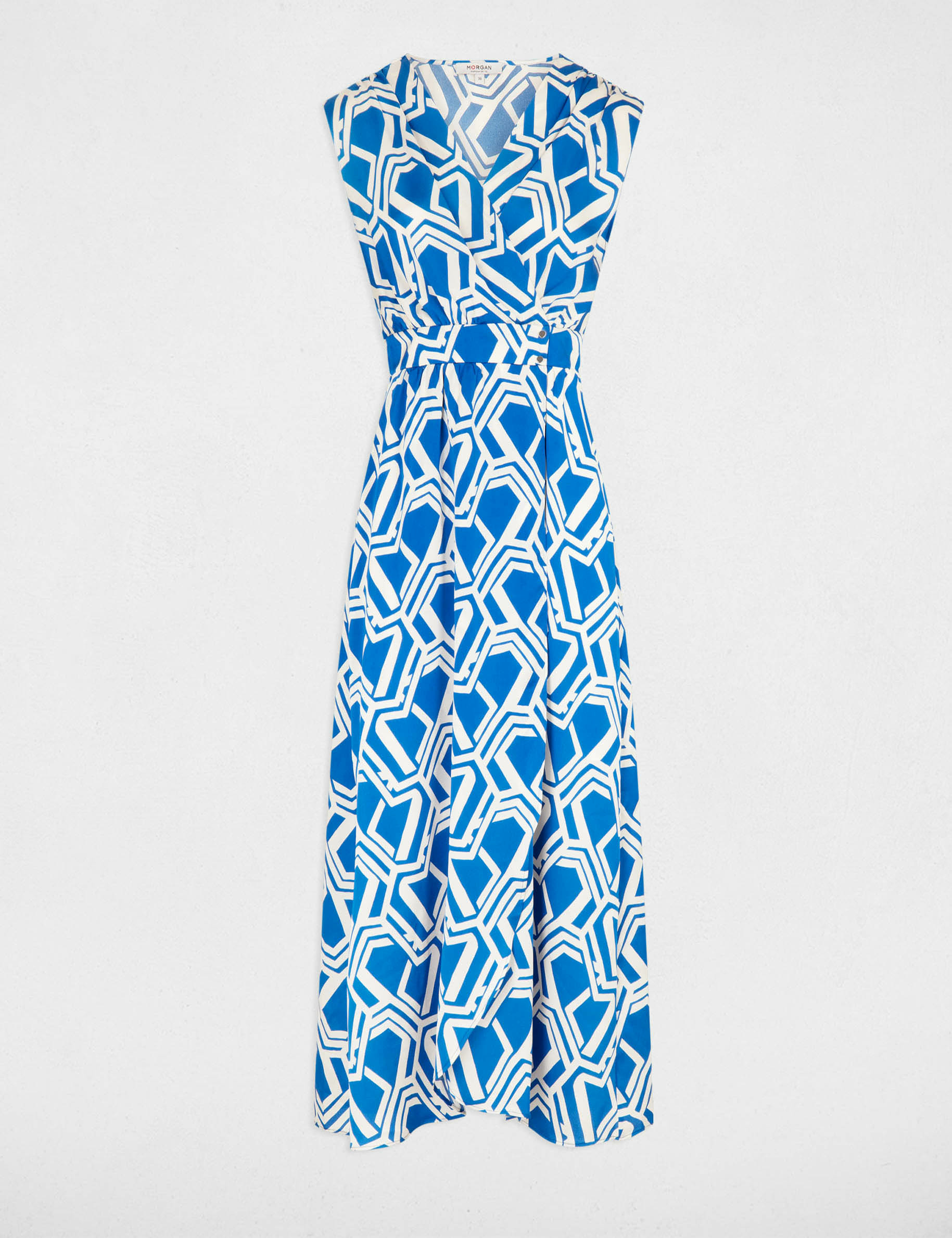 Printed maxi wrap dress multico ladies'