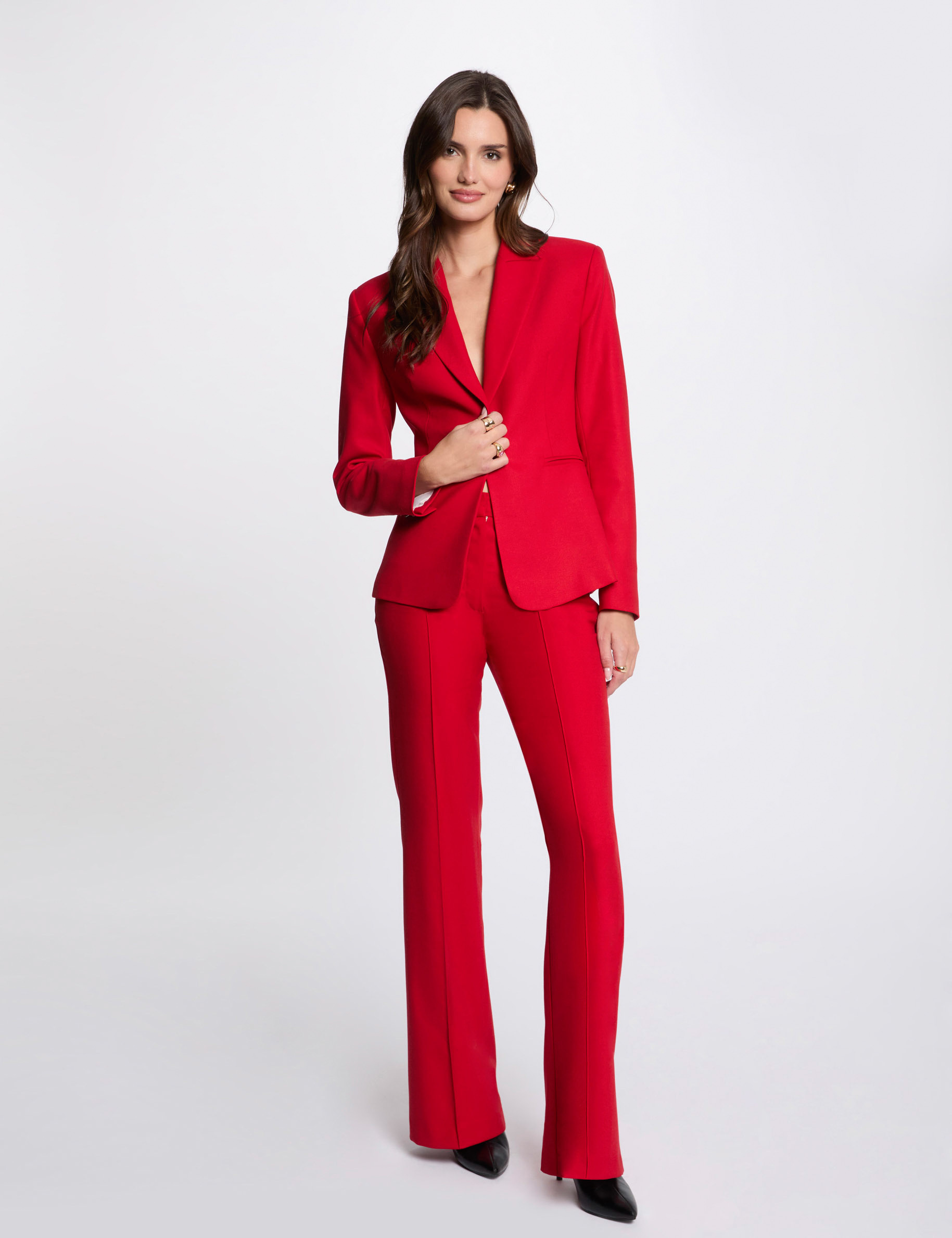 Bootcut trousers red women