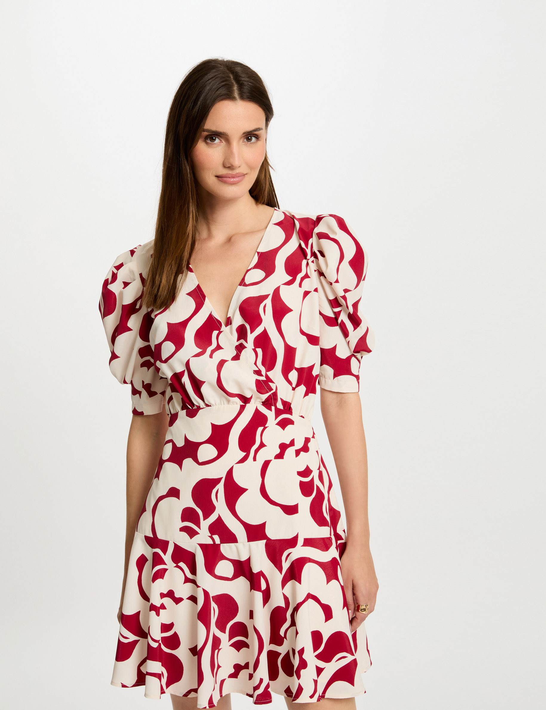 Printed mini A-line dress multicolored women