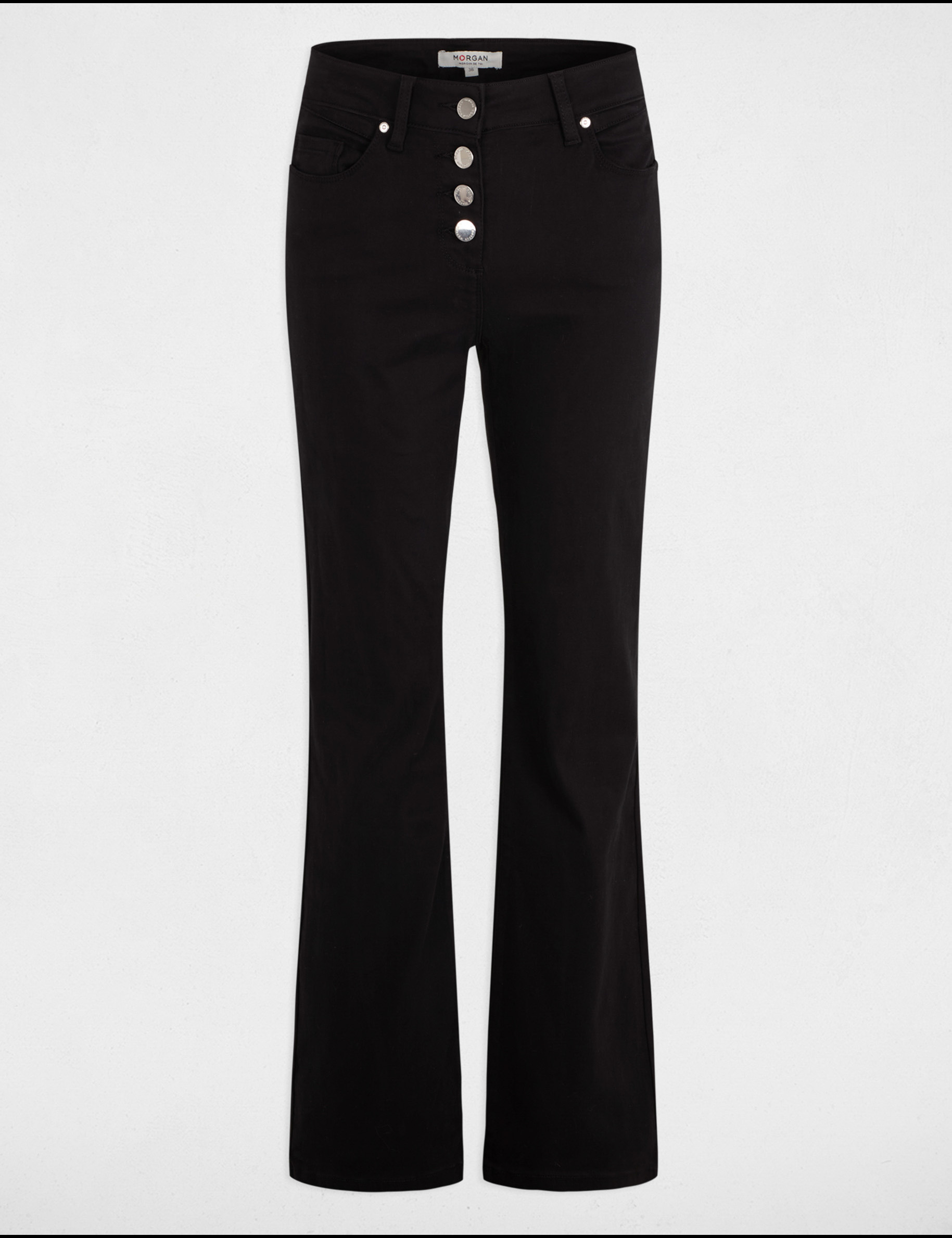 Buttoned bootcut trousers black women