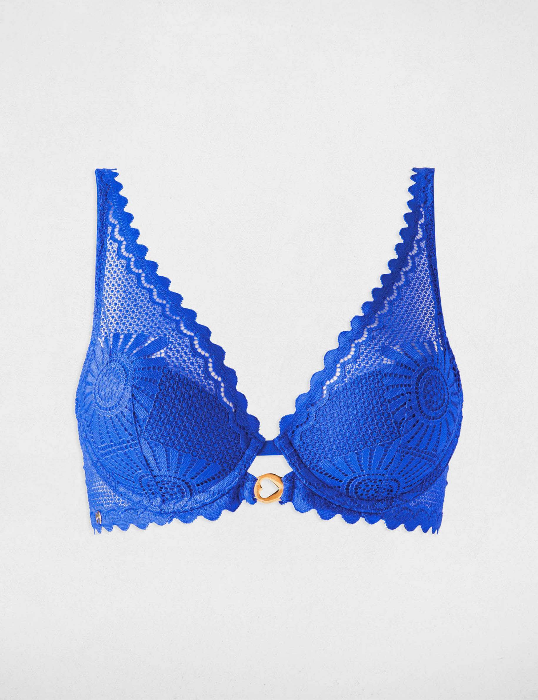AERIE Brooke royal blue lace padded underwire pushup bra
