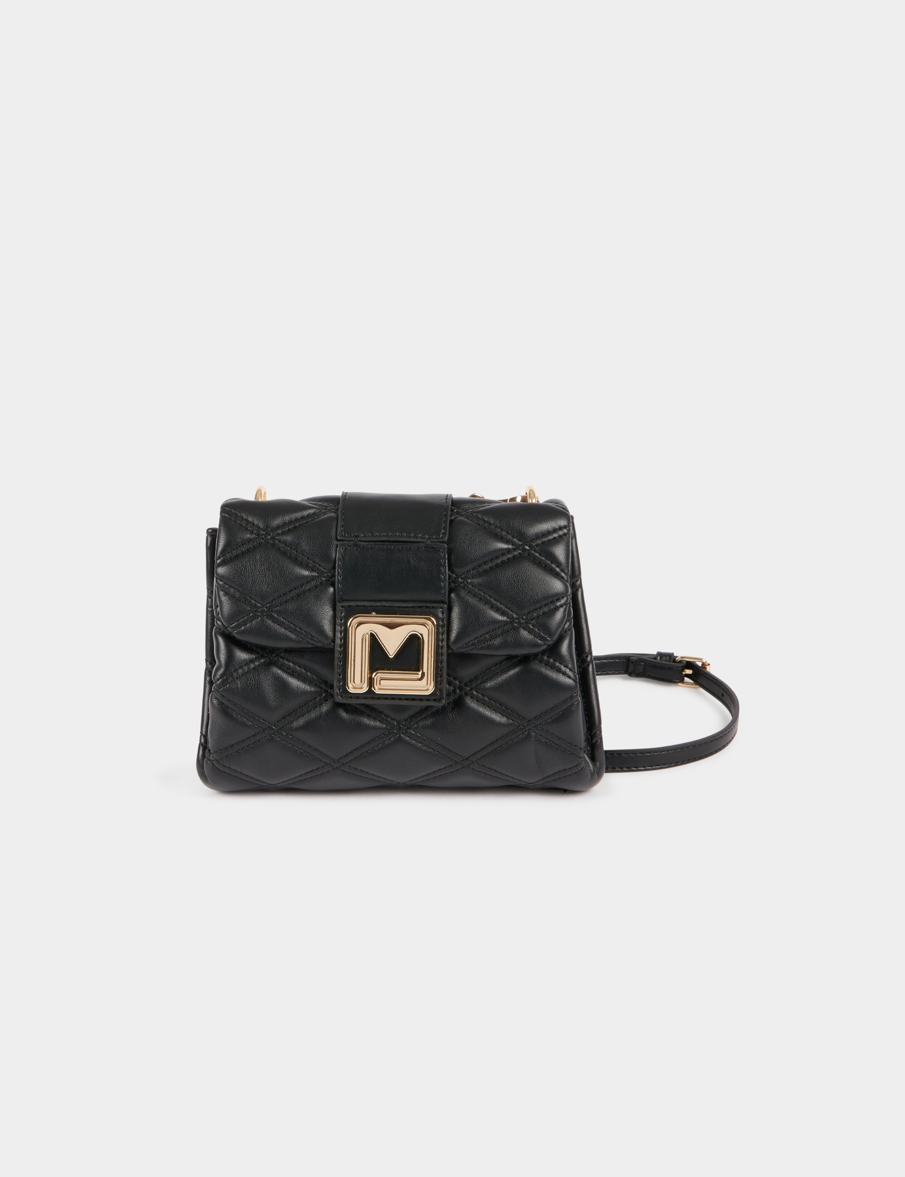 Sac pochette matelassé noir femme