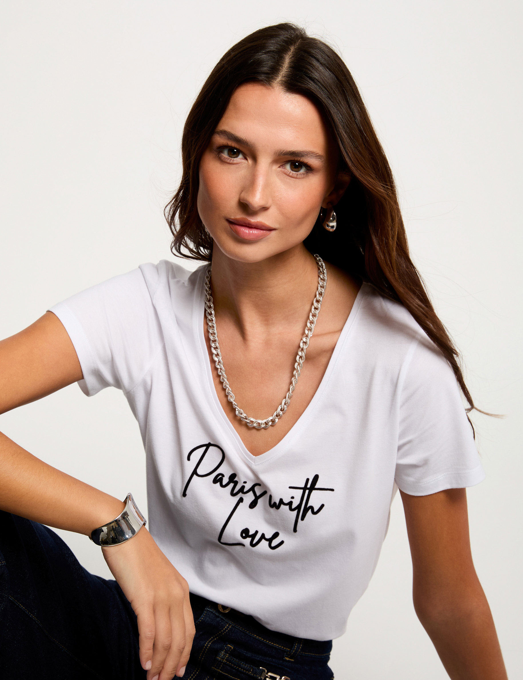 T-shirt with message white women