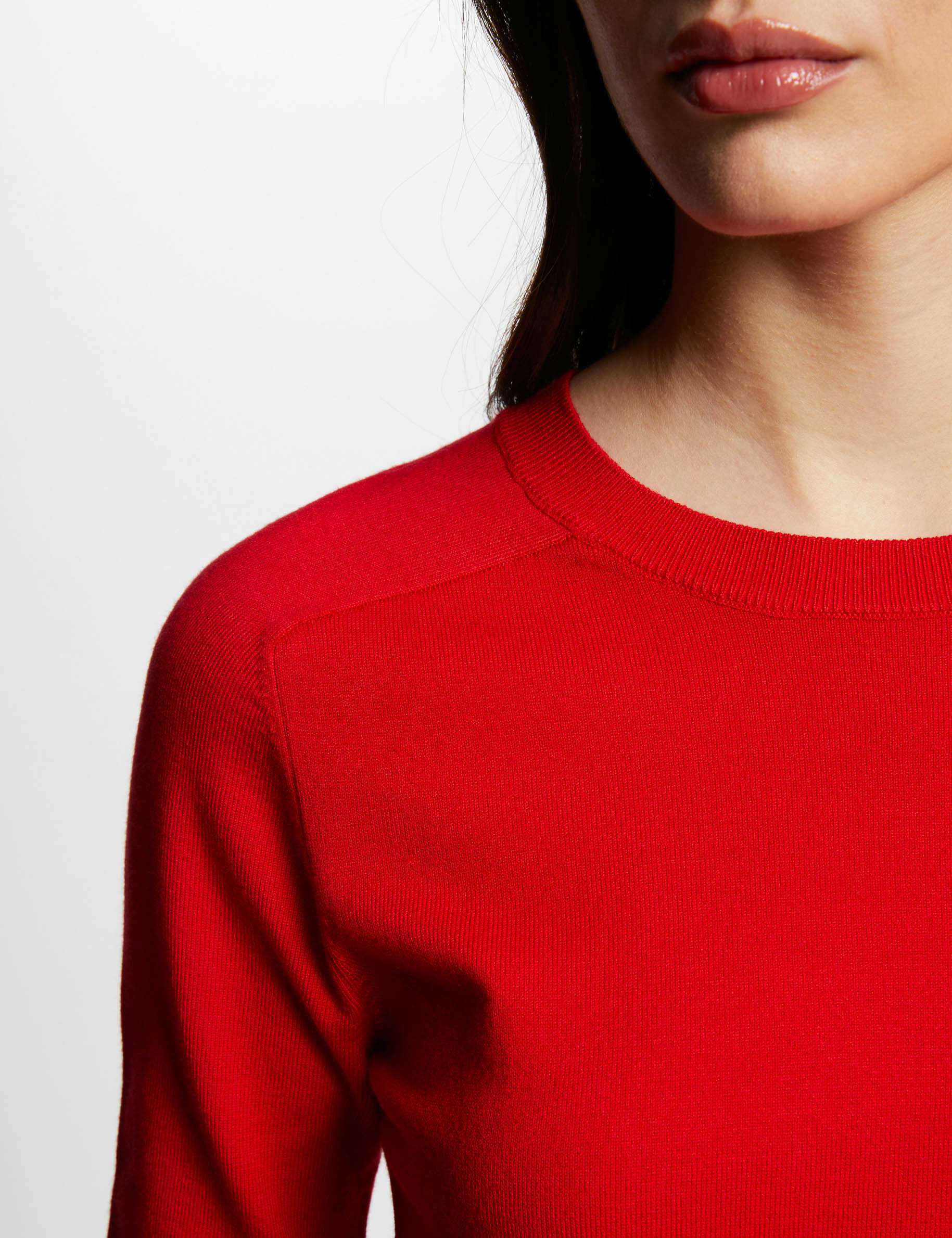 Jumper 3/4-length sleeves red women