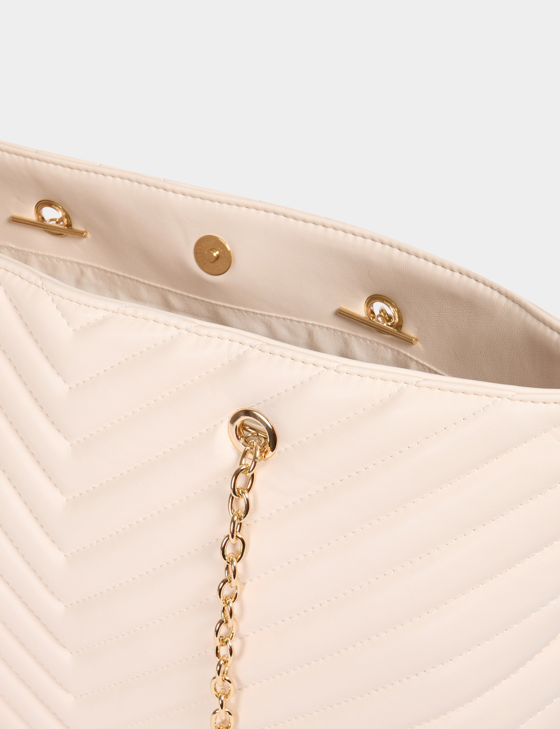 Quilted shopper bag ivory women