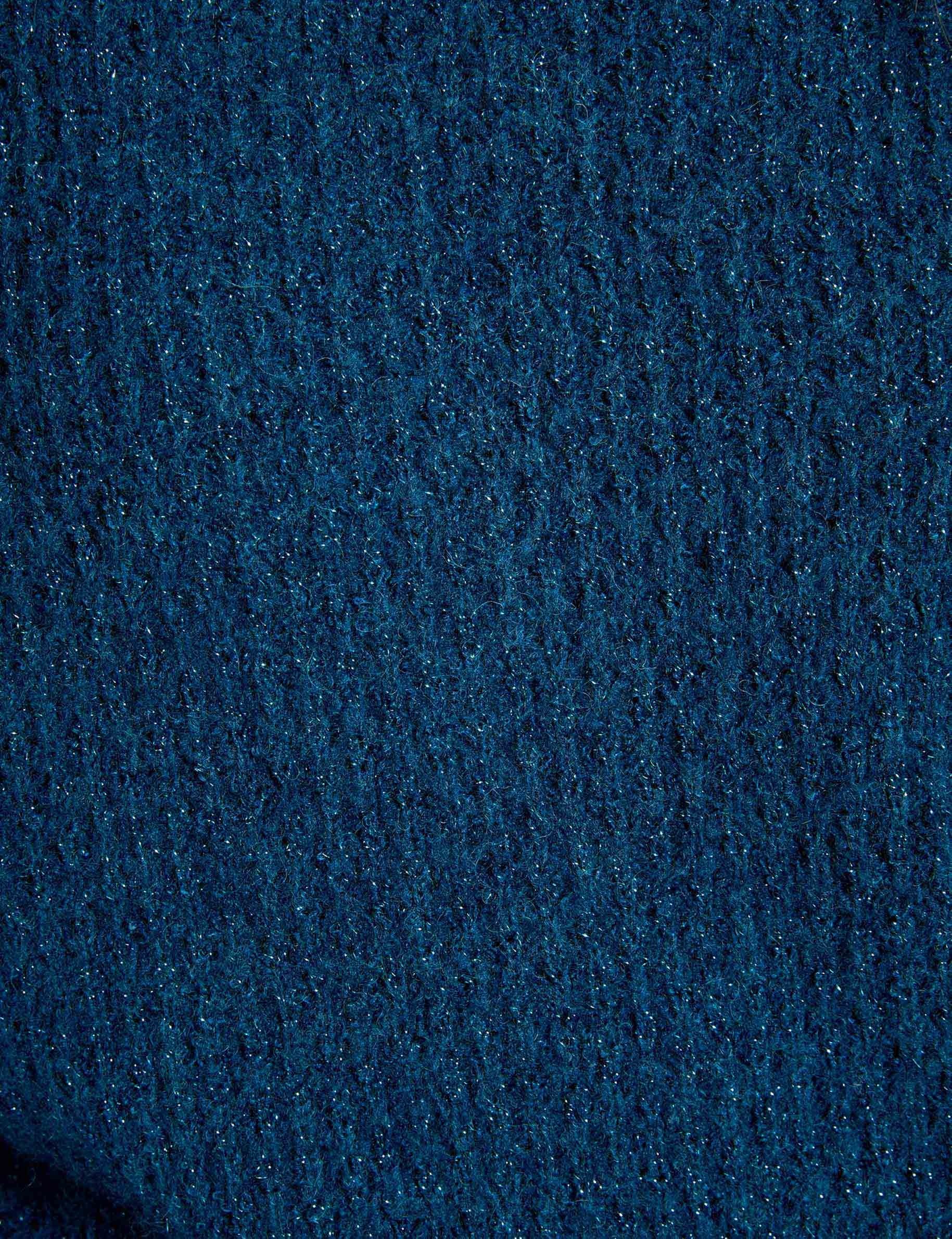 jumper round neck long sleeves petroleum blue women null