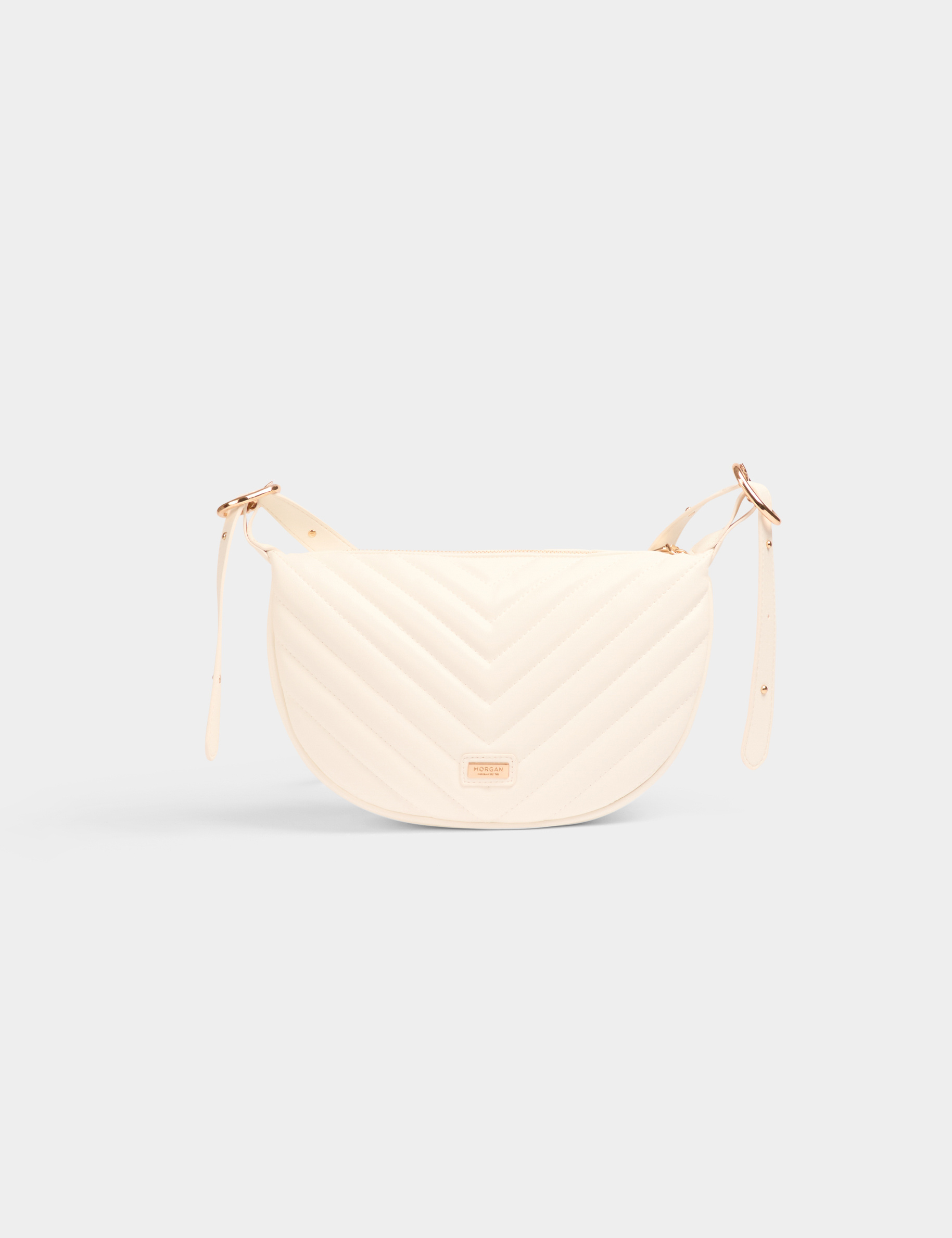 Quilted half moon bag white women