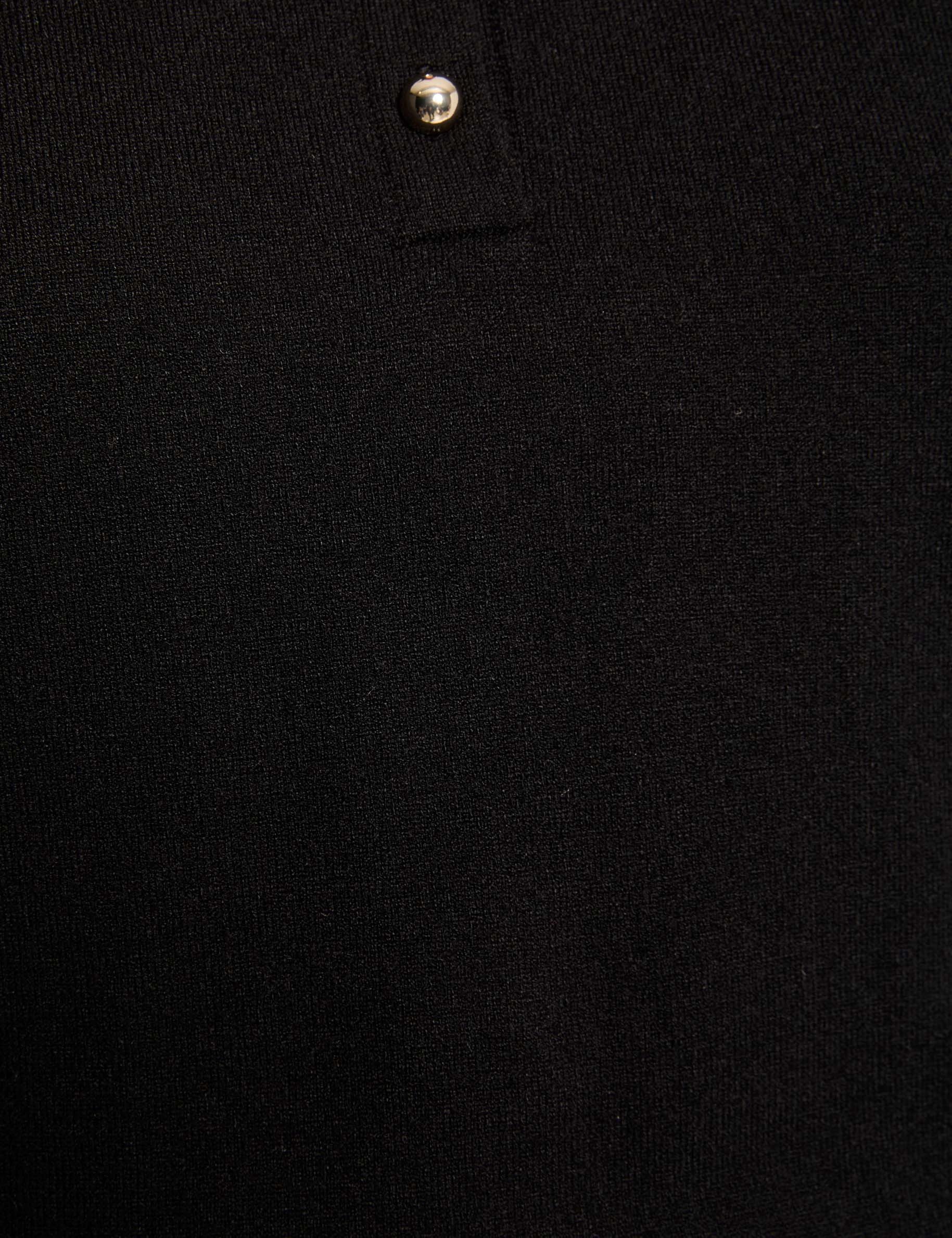 jumper polo collar black women null