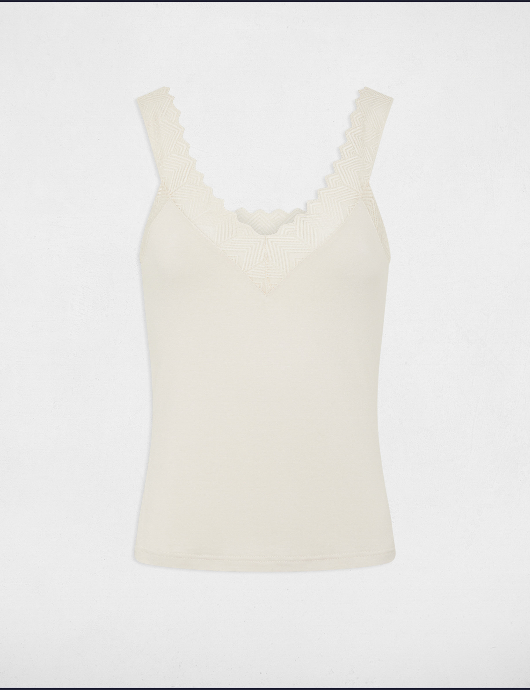 Vest top in lace ivory women