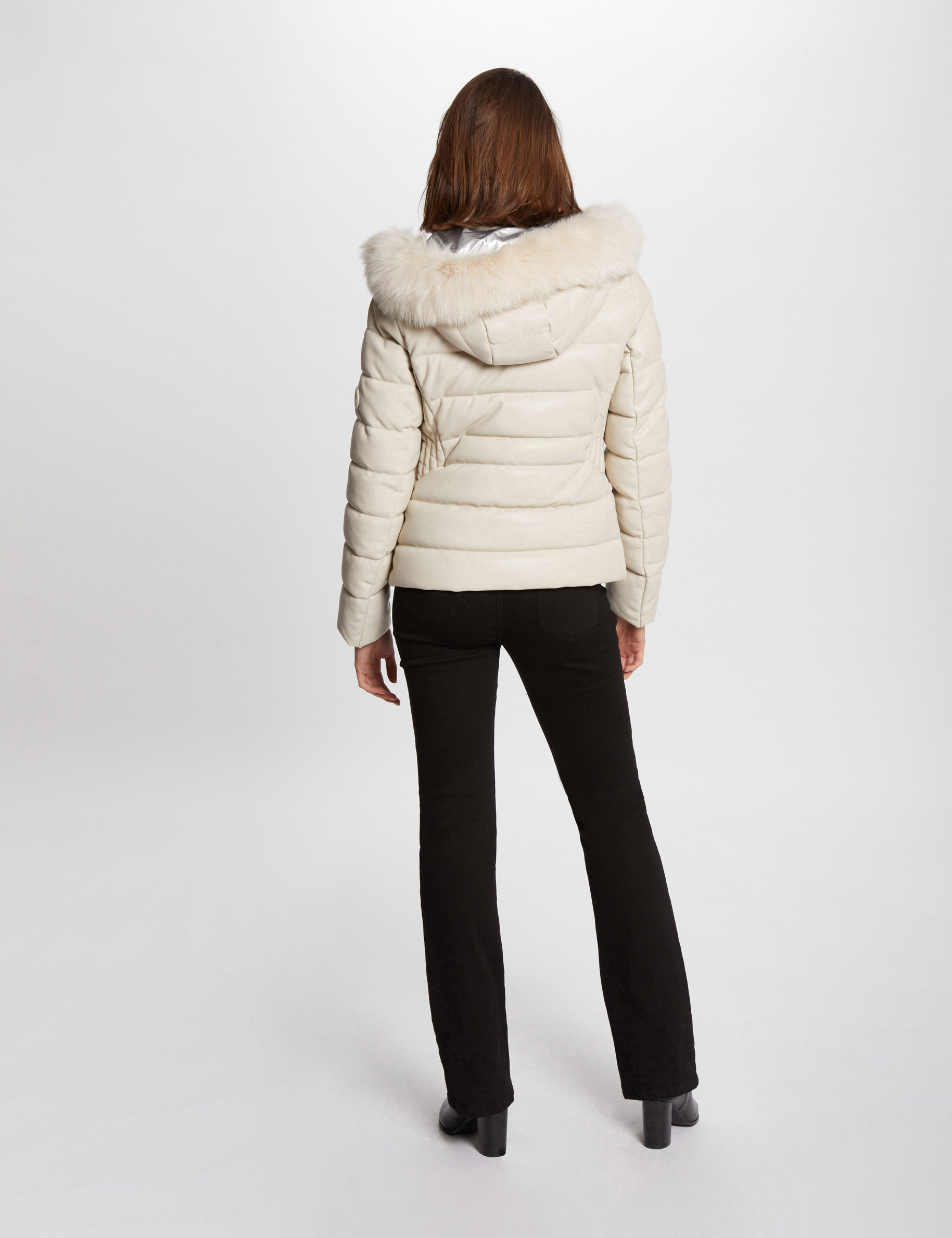 Ivory faux leather jacket best sale