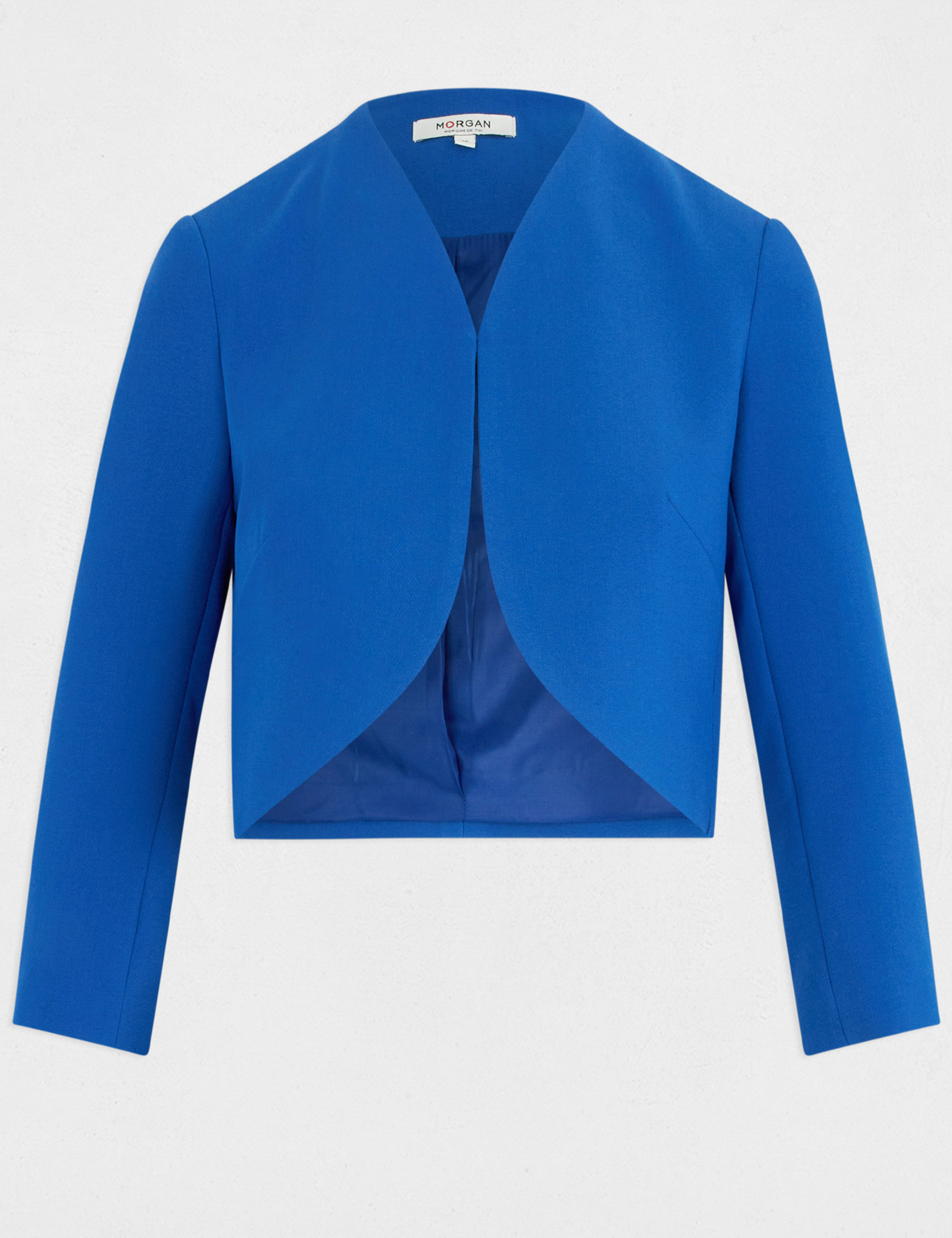 Straight jacket with 3/4-length sleeves electric blue women