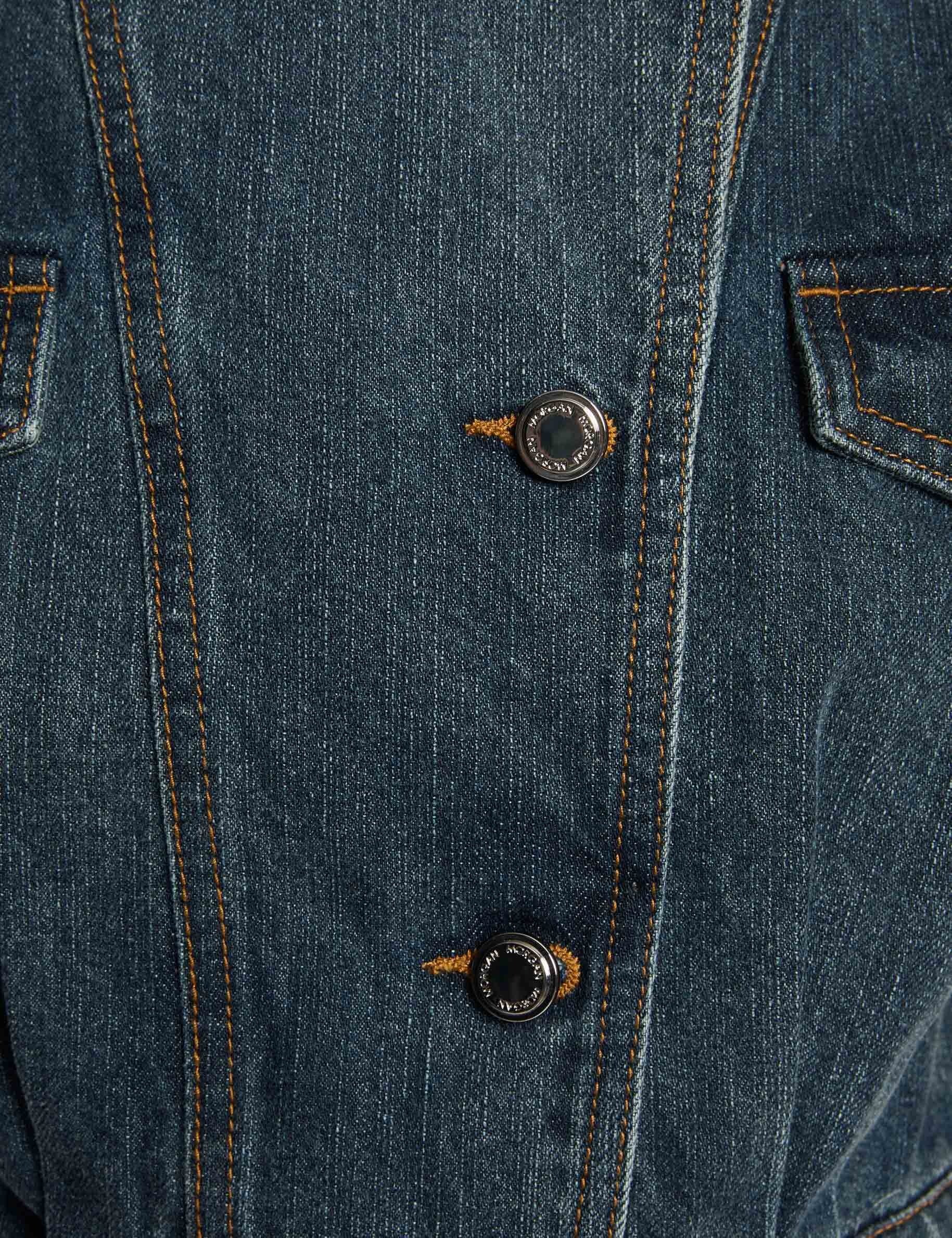 straight mini denim dress stone wash denim women null