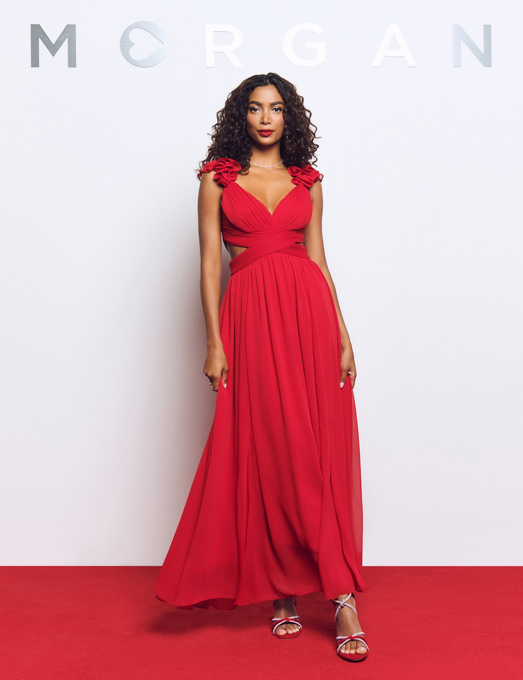 maxi loose straight dress red women Maxi loose straight dress red women