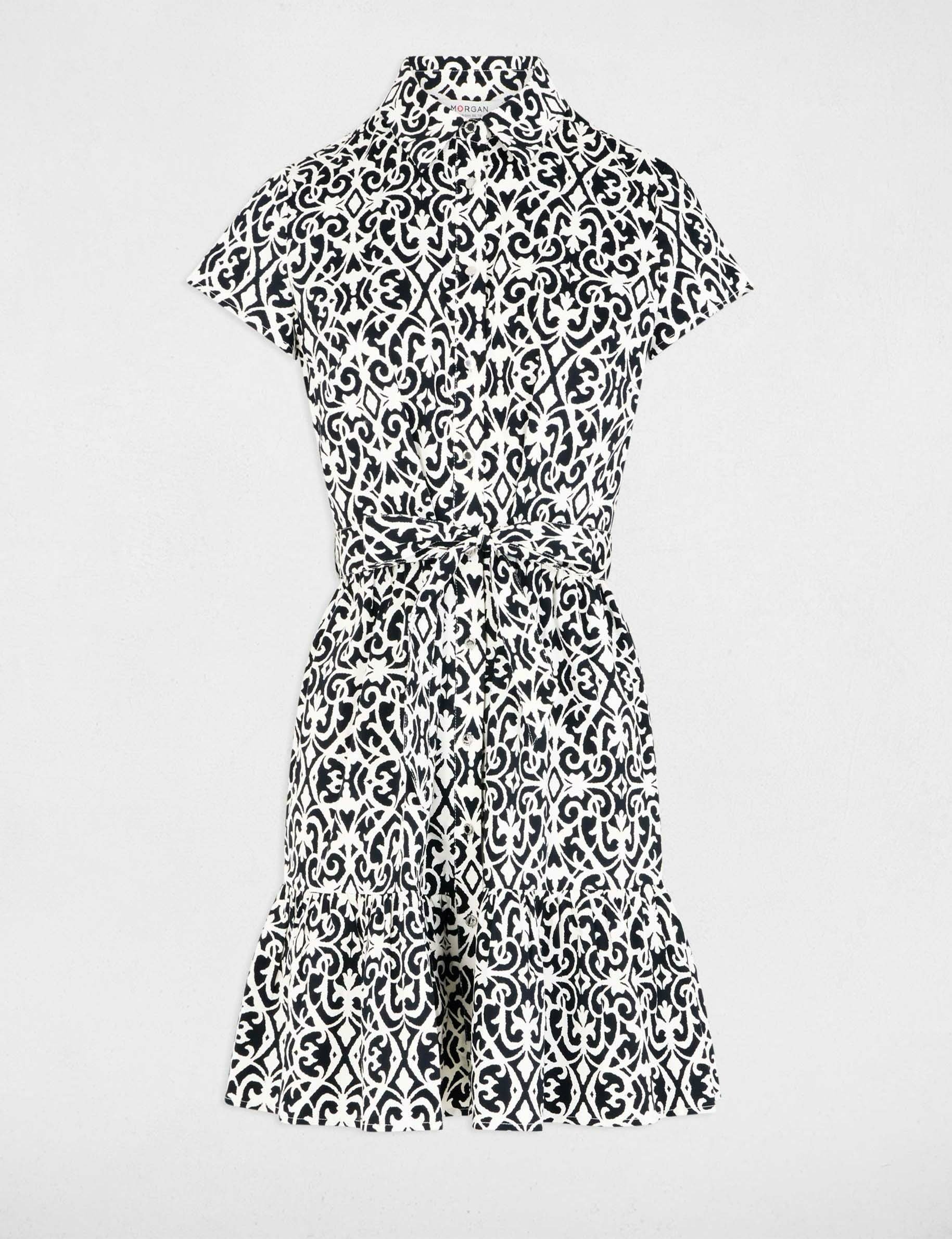 Printed A-line mini dress multicolor women